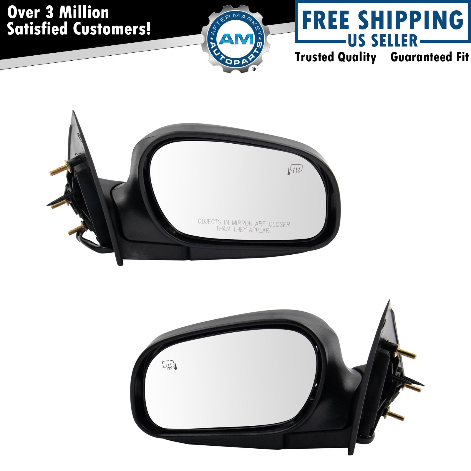 Power Heated Side View Mirrors Pair Set for Crown Victoria Grand Marquis