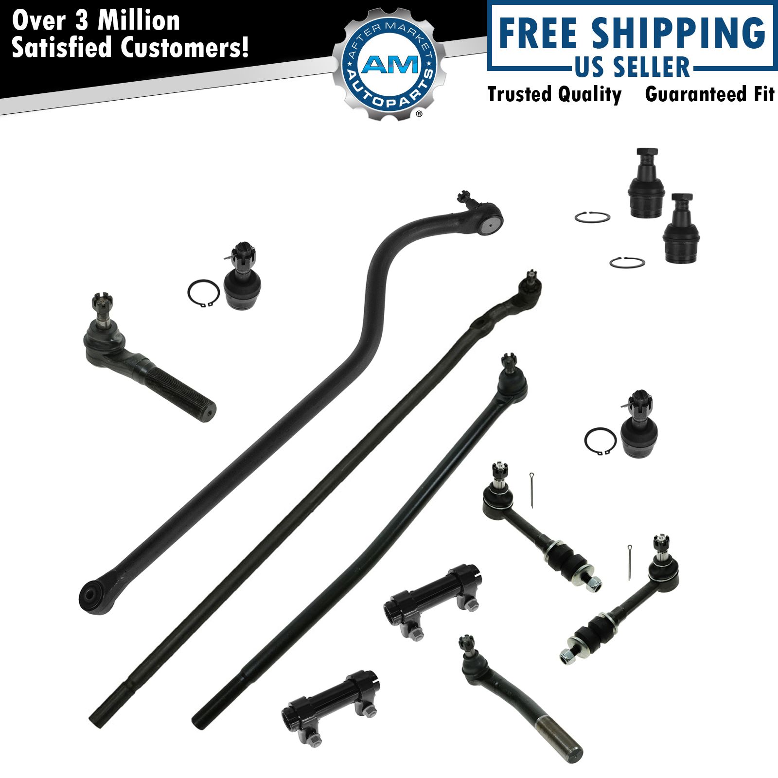 13 Piece Front Steering Suspension Kit Set For 98 99 Dodge Ram 2500 3500 New Ebay