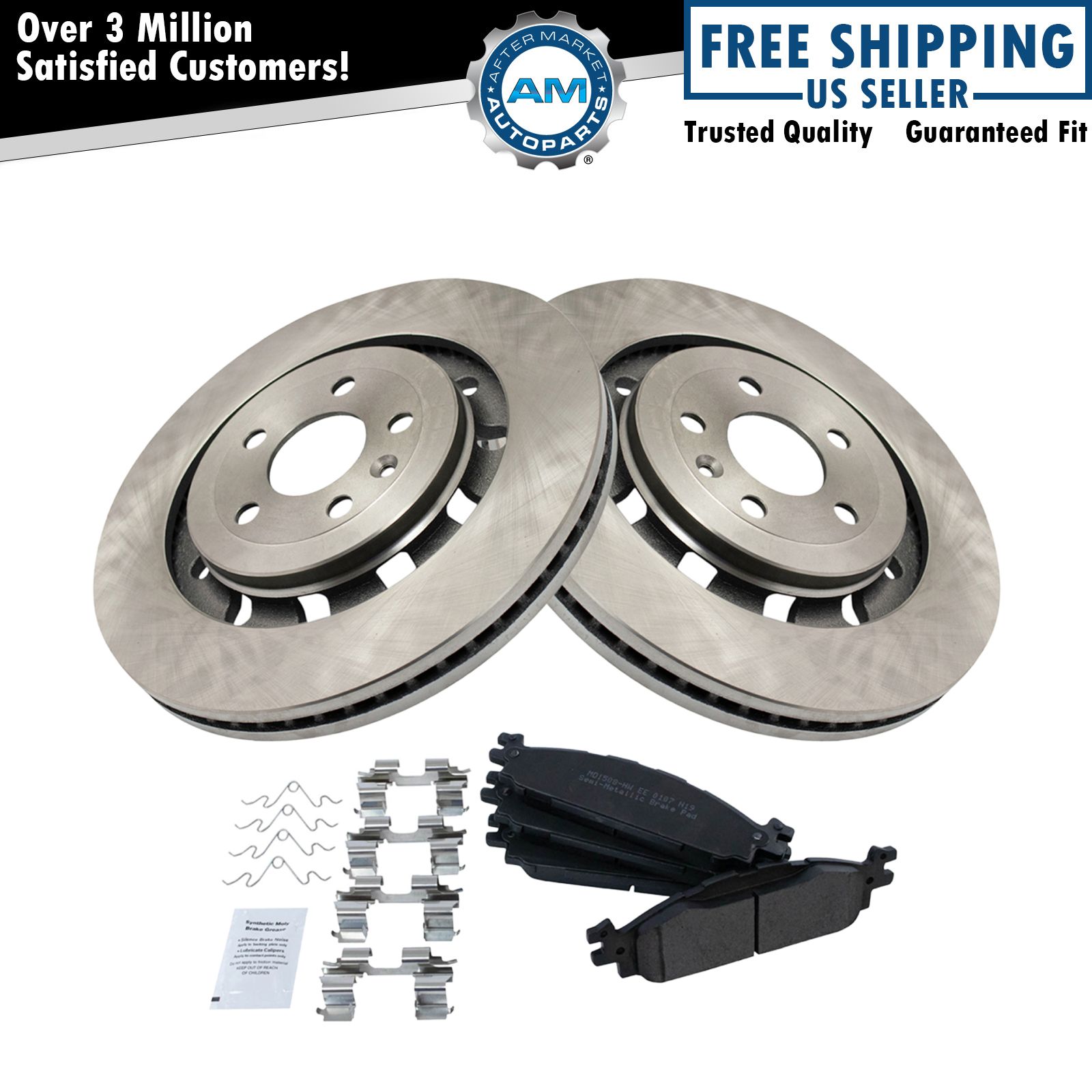 Front Drilled Brake Rotors Pads For 2014-2018 2019 Ford Focus Lincoln MKC - View #3