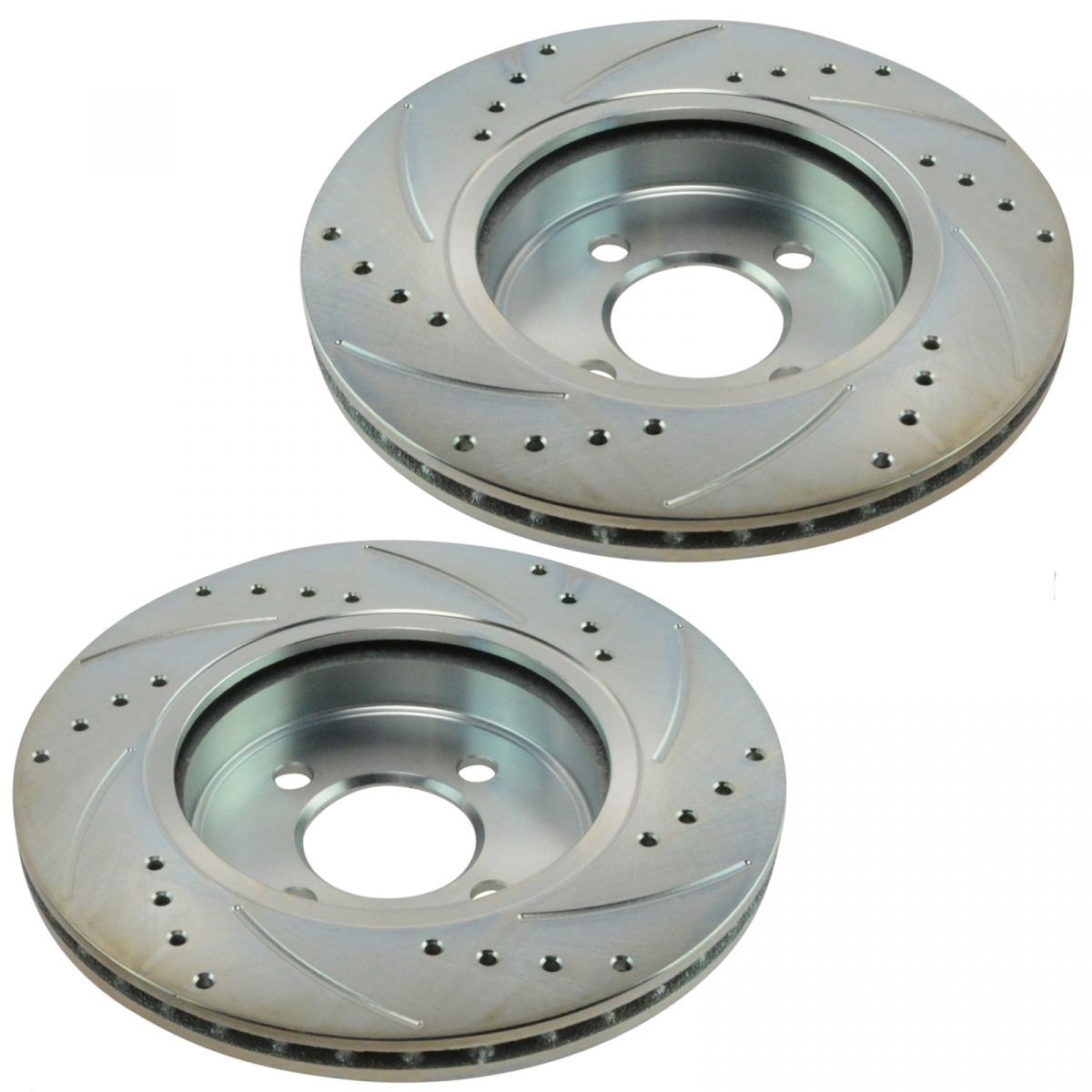 Nakamoto Brake Rotor Drilled & Slotted Front & Rear Coated Set for Mini