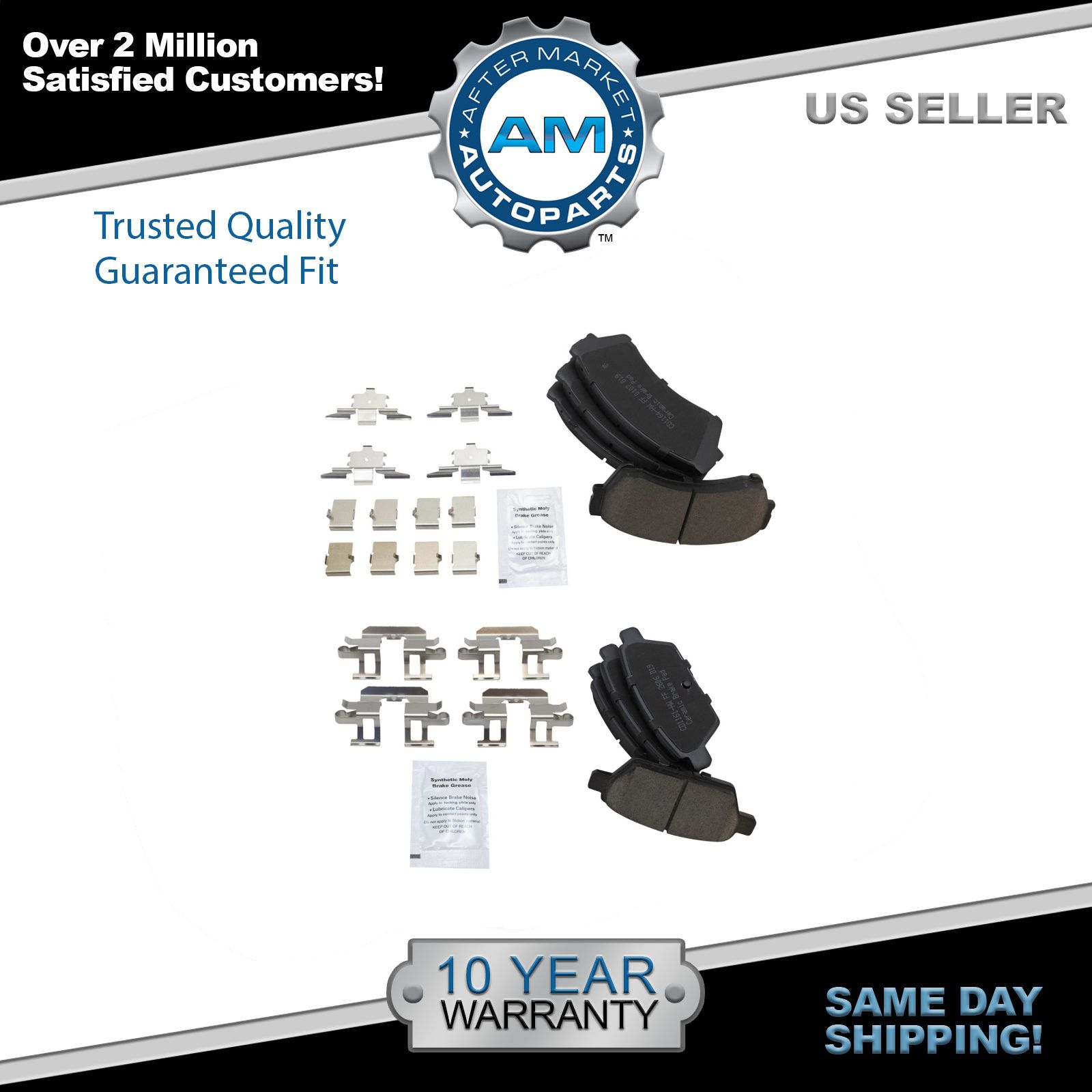 Nakamoto Rear Ceramic Brake Pad Kit for Ford Fusion MKZ Zephyr Mazda6 Mazda 6