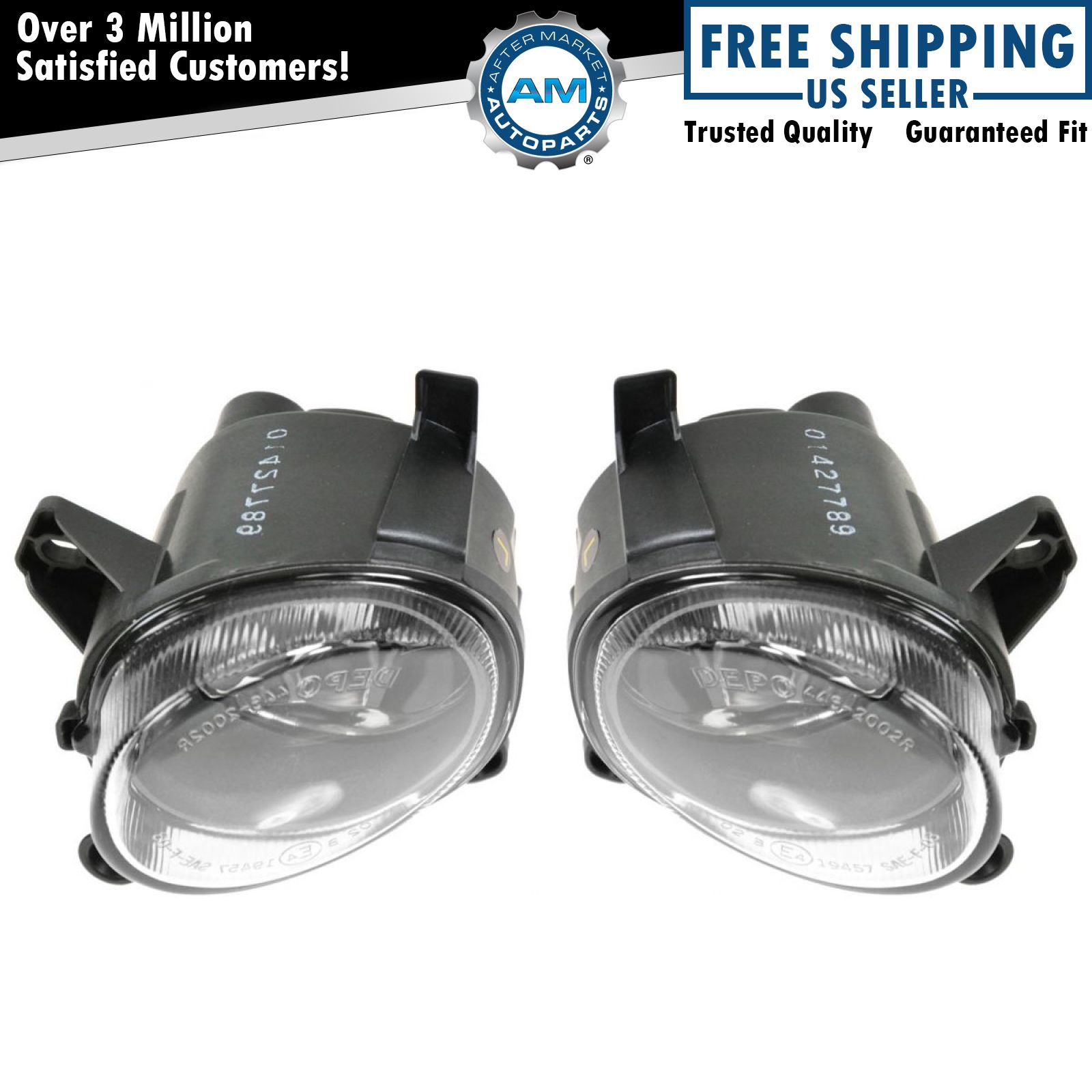 Fog Driving Lights Lamp Left & Right Pair Set Kit for VW Passat CC Audi A4 A5 S5