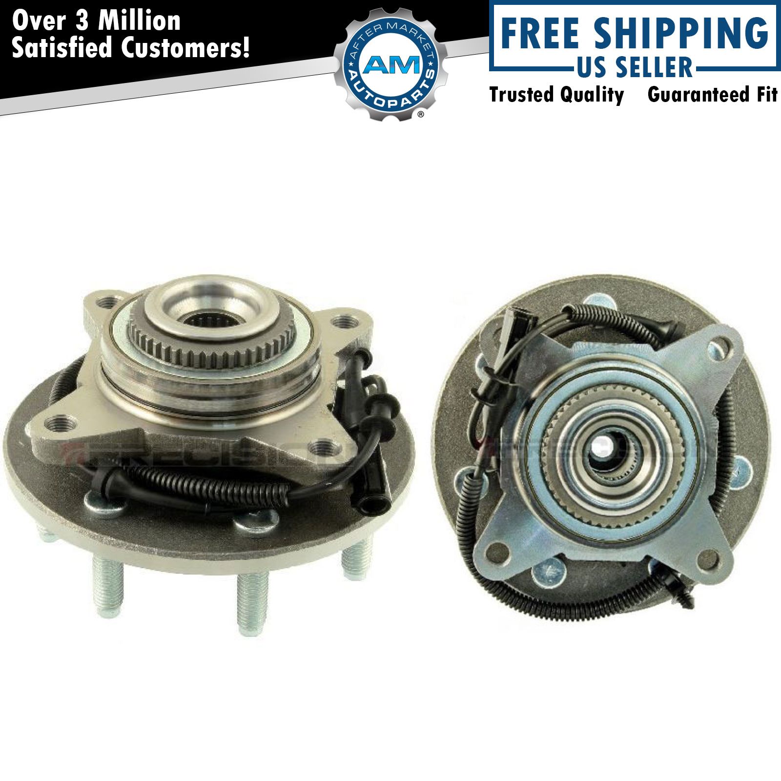 Front Wheel Hub Bearing Left Right Pair Set For 04 05 Ford F150 4wd