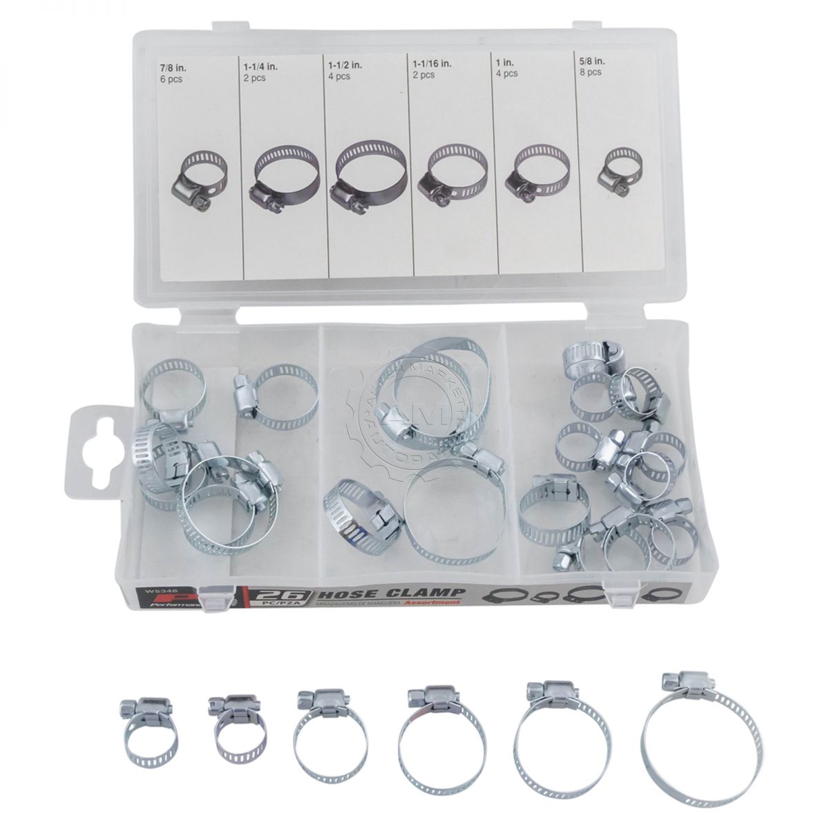 26 Piece Hose Clamp Assortment Pack w/ Storage Case New eBay