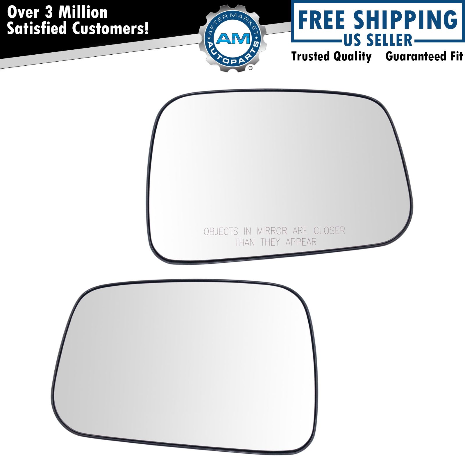 Exterior Mirror Glass w/ Backing Plate Pair LH & RH Sides for Chevy HHR New