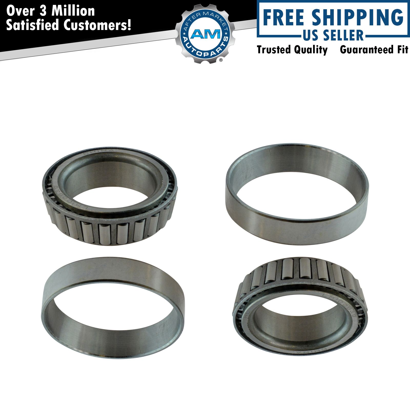 Front or Rear Inner or Outer Wheel Bearing & Race Set Pair for Dodge Ford Jeep