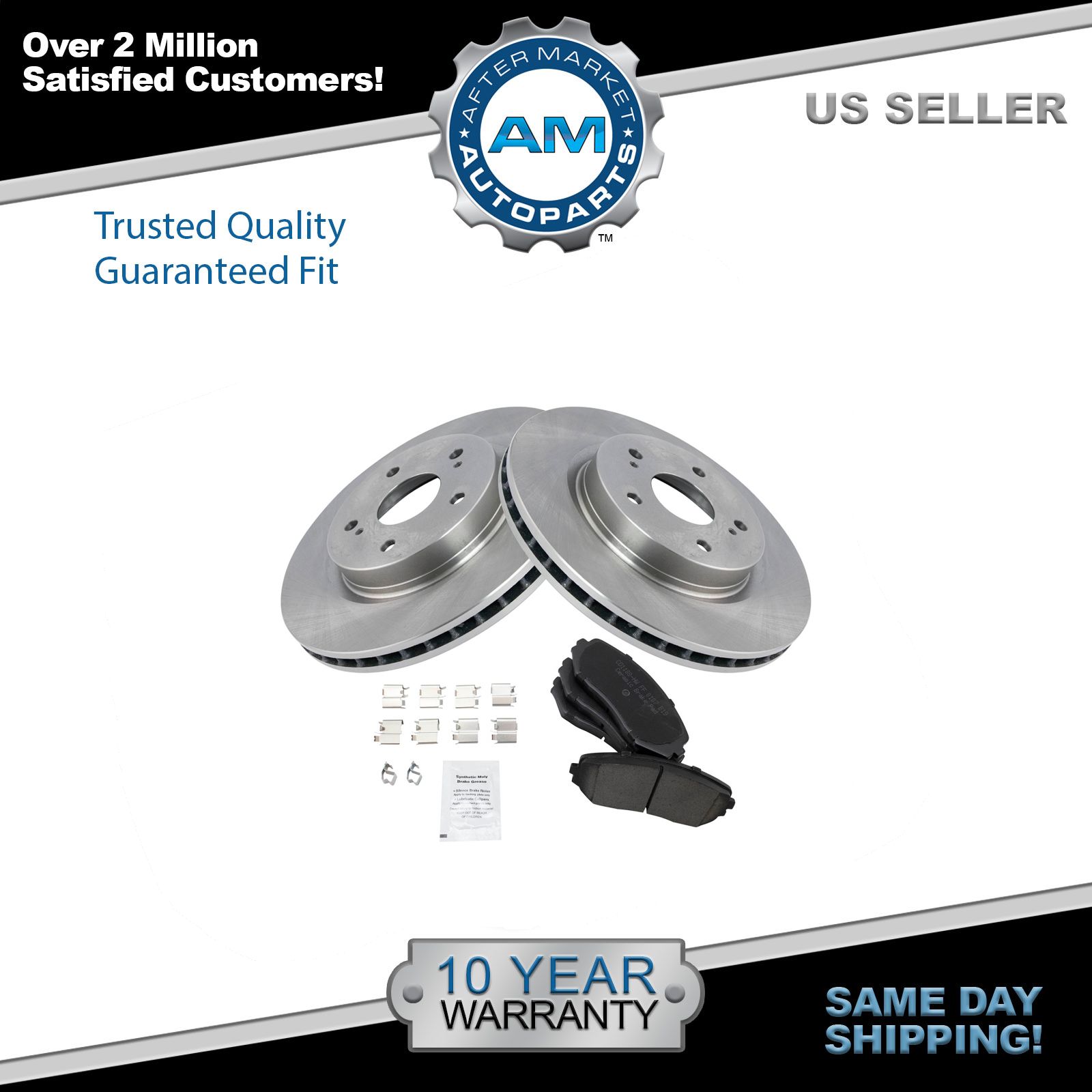 OE Series Rotors + Ceramic Pads Max Brakes Front Premium Brake Kit KT065141 Fits: 2003 03 2004 04 Suzuki Vitara