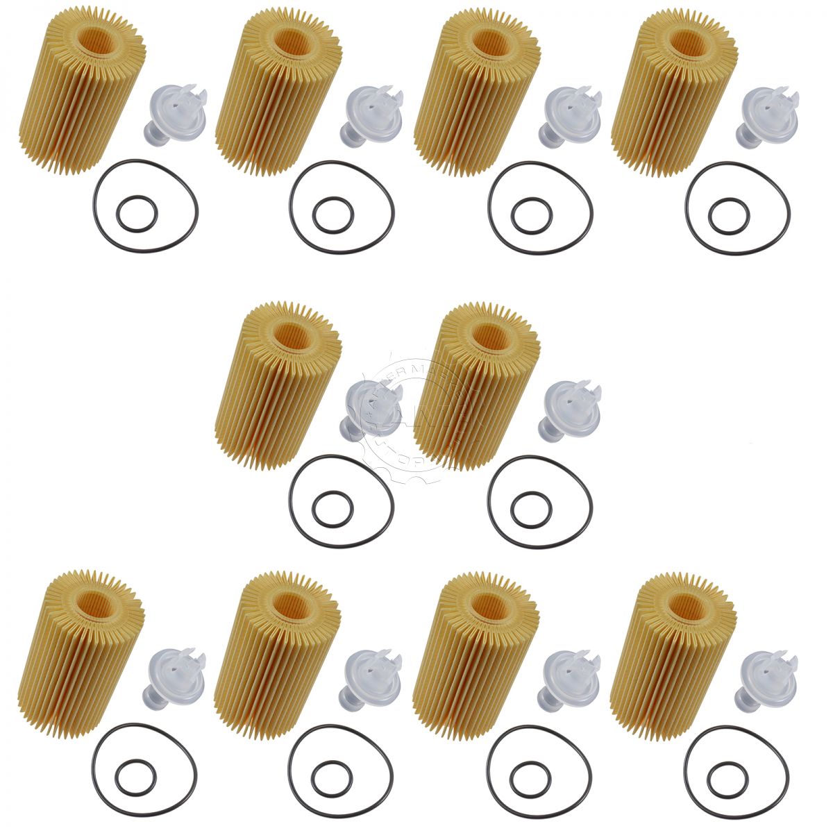 OEM 04152YZZA4 Engine Oil Filter Cartridge Set of 10 for Toyota Lexus