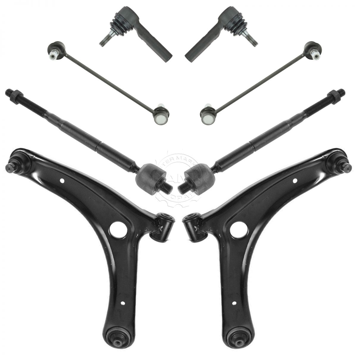 8 Piece Kit Lower Control Arm Ball Joint Inner Outer Tie Rod Sway Bar Link eBay