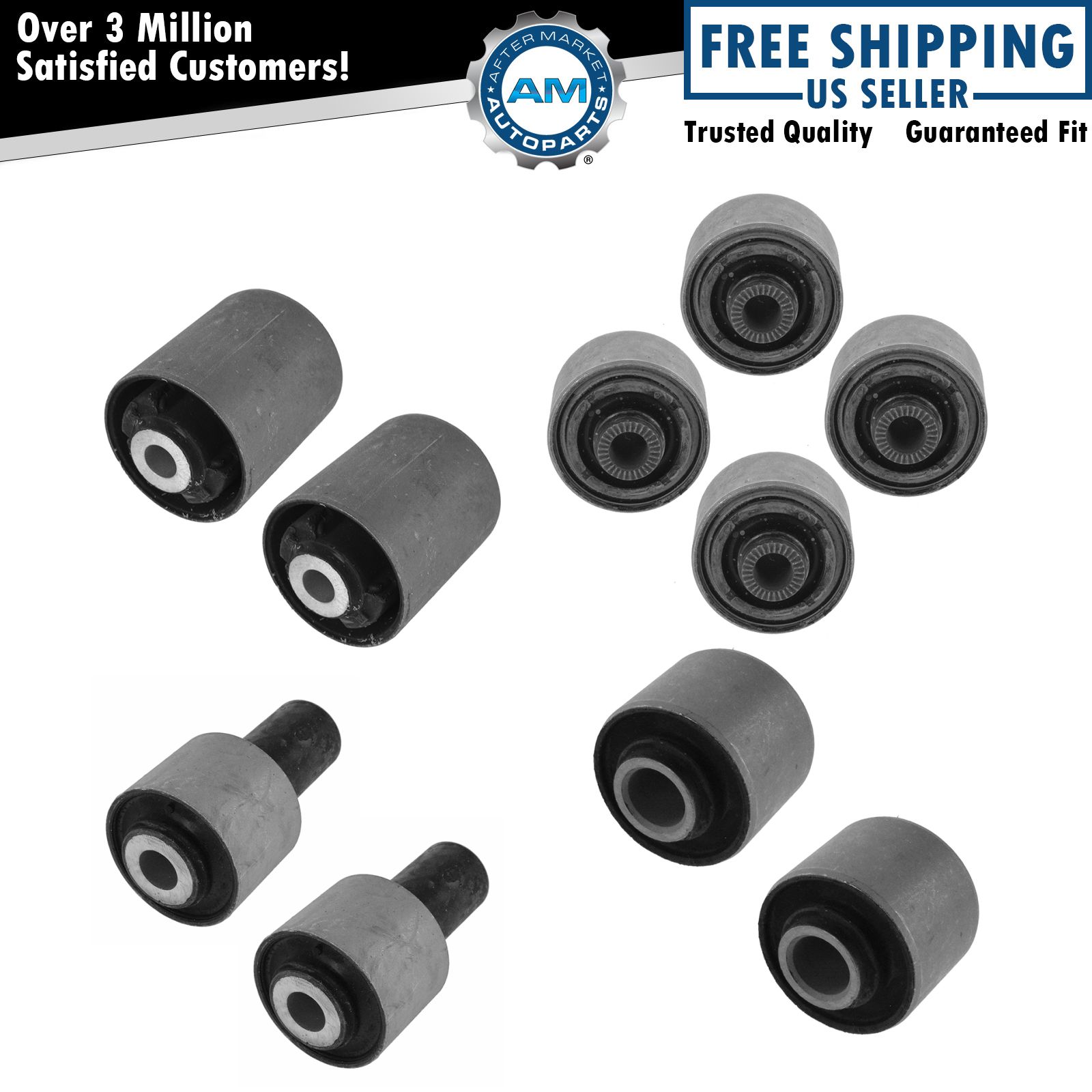 Control Arm Bushing Upper Lower Front Kit Set of 10 for Lexus LS460 LS600H RWD