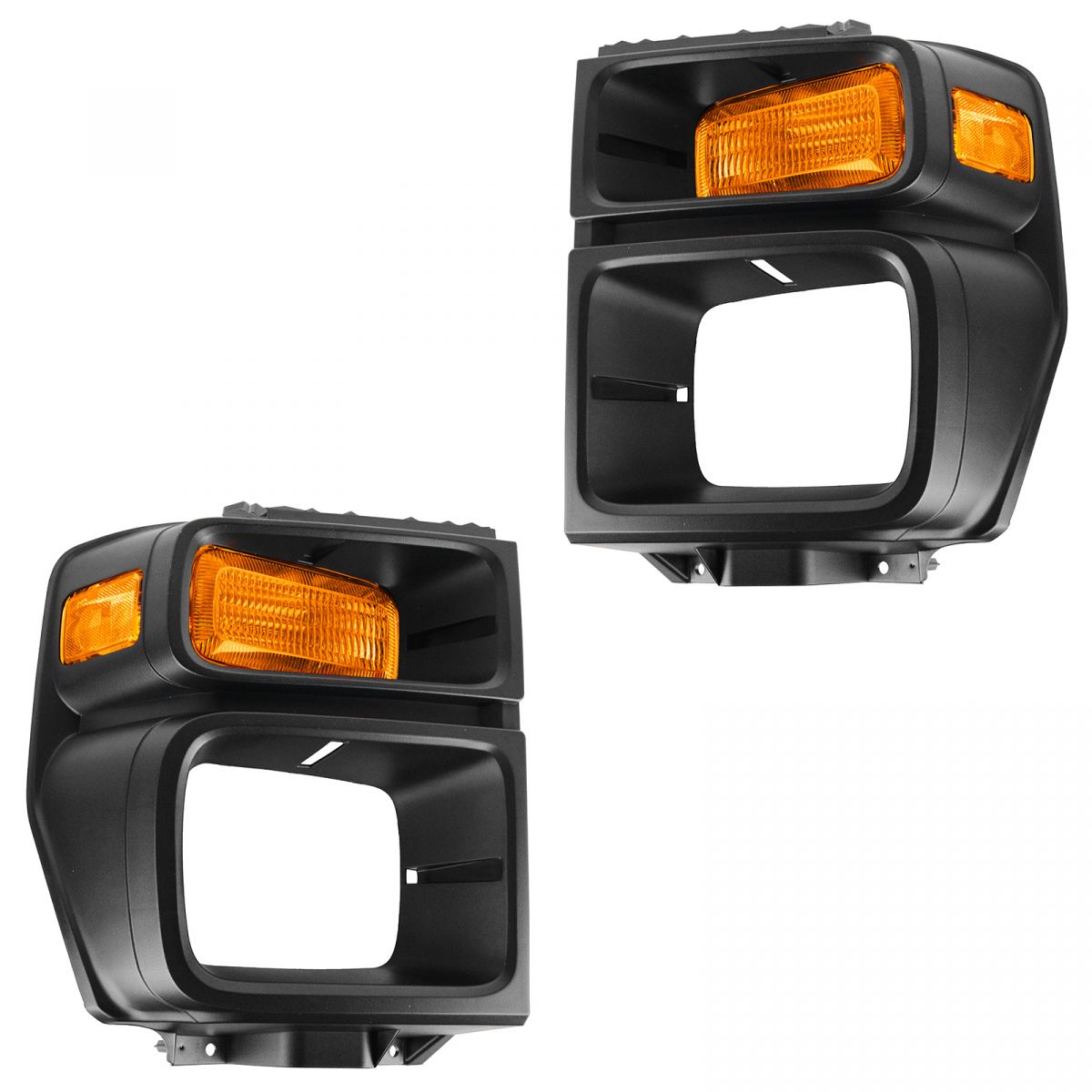 Headlight Trim Bezel w/ Parking Turn Signal Light Lamp Pair for E150