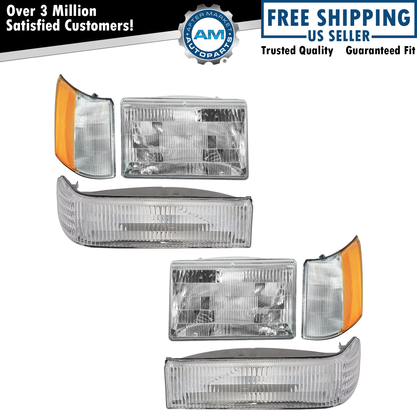 Headlights Parking Corner Lights Left Right Kit Set For 97 98 Grand Cherokee Ebay