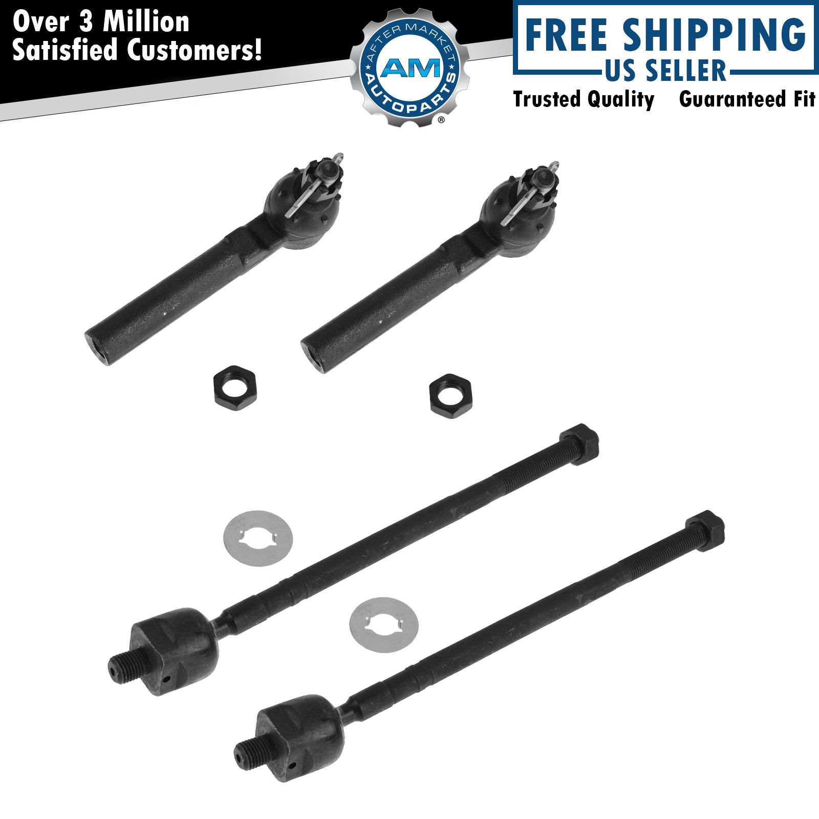 Tie Rod Kit Set of 4 Inner Outer Left Right for Subaru Baja Outback Legacy New