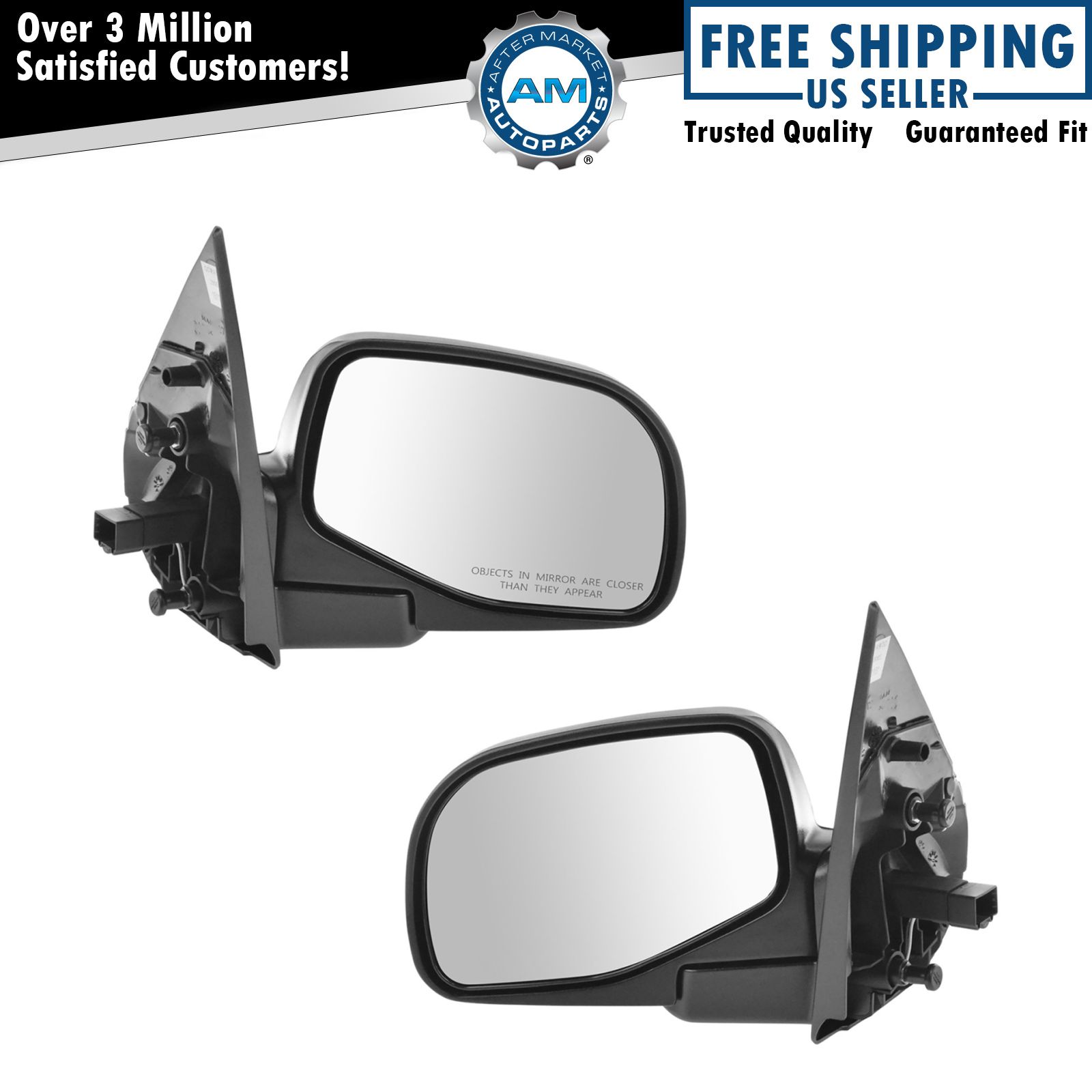 Black Power Mirrors Pair for Mountaineer Ford Explorer