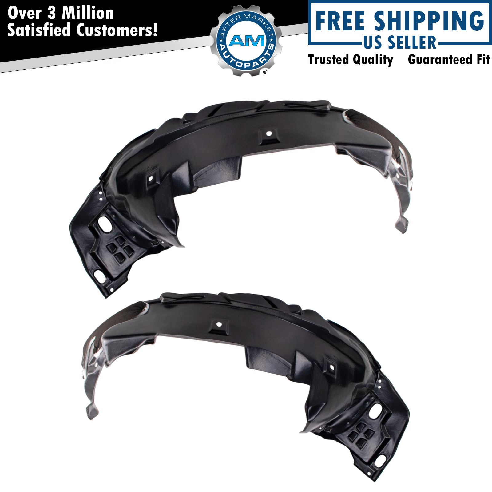 Front Inner Fender Liner Set Fits 2012 Honda Civic