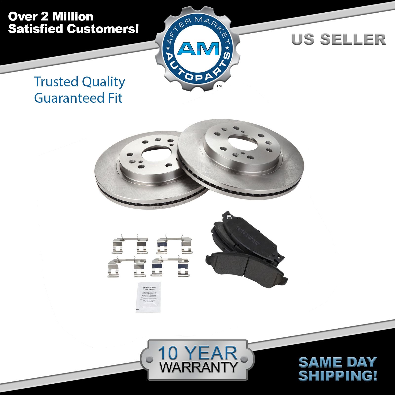 Both Left and Right 2016 For Ram 1500 Front Set Semi Metallic Brake Pads with 2 Years Manufacturer Warranty