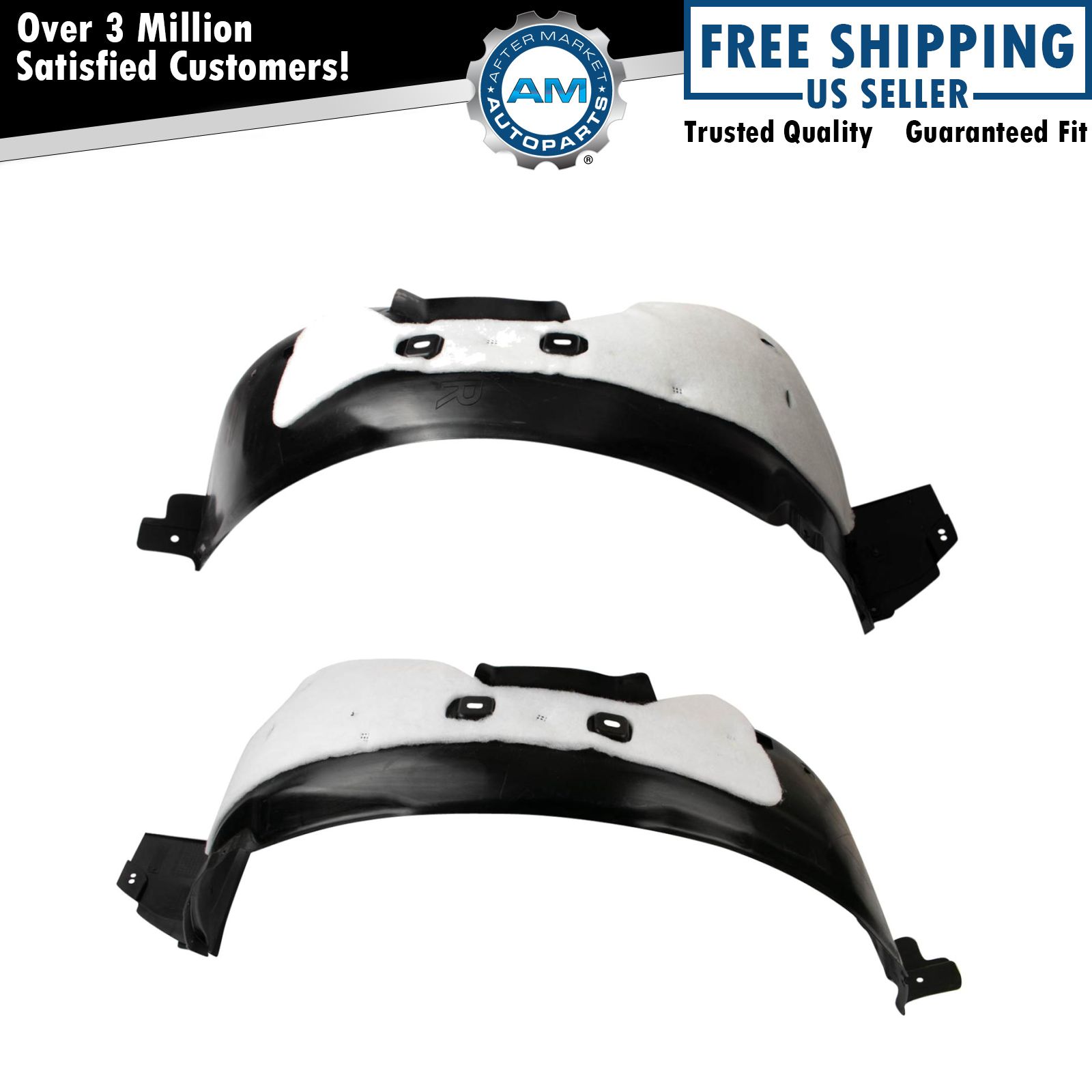 Front Inner Fender Liner Set Fits 2011-2016 Chevrolet Cruze