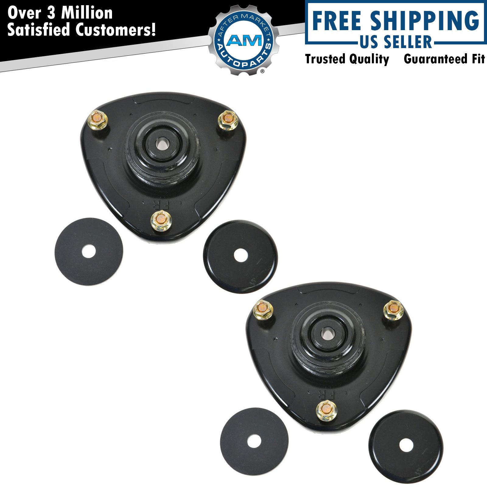 Front Upper Strut Mounts w/ Bearing Pair Set for Honda Odyssey Pilot Acura MDX