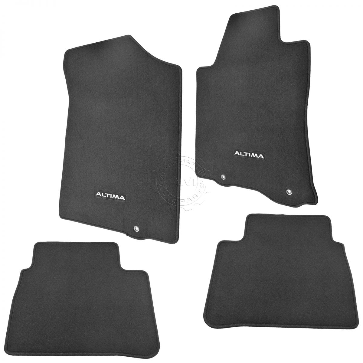 OEM Floor Mat Set Black Embroidered Carpet Front Rear Kit for Nissan