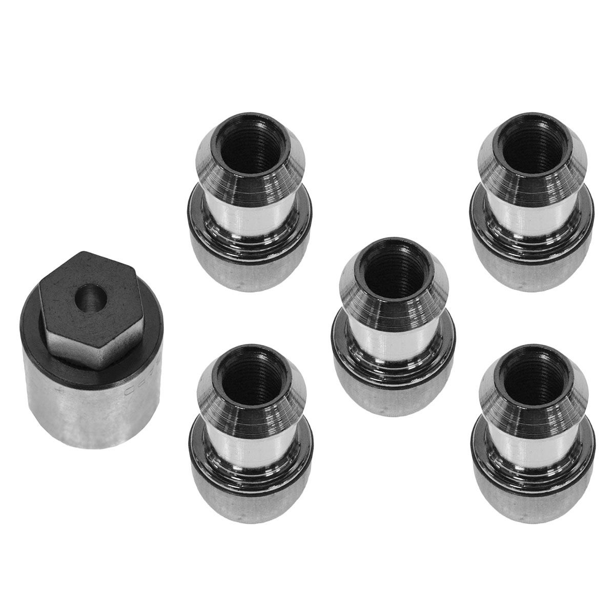 Mopar Wheel Locking Lug Nut 1/220 Thread Chrome Set of 5 for Jeep
