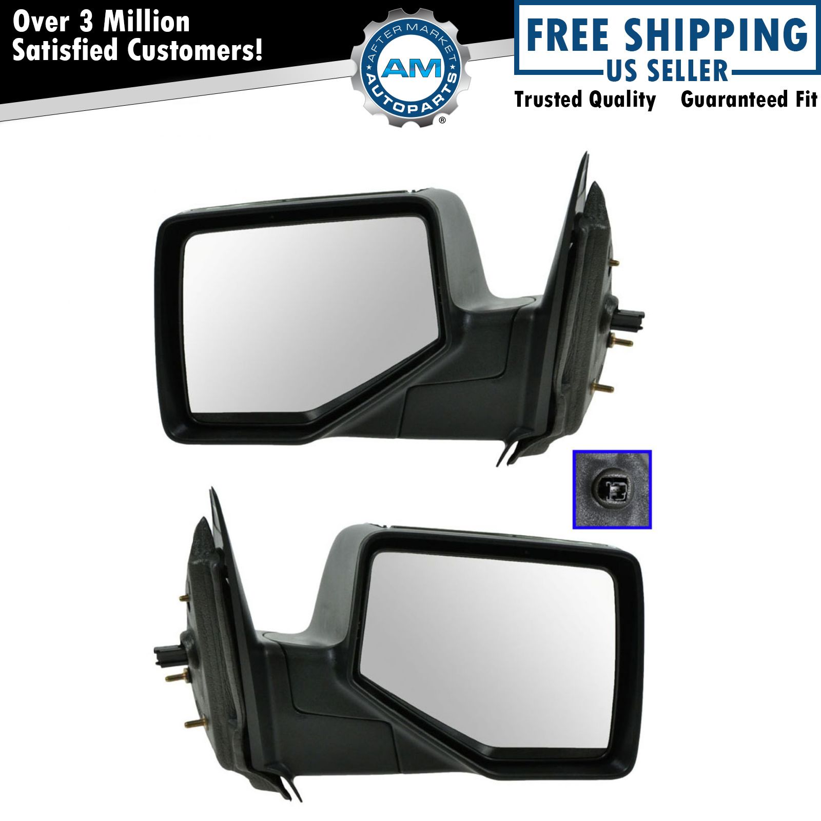 Chrome Back Folding Power Mirrors Pair Set for 0611 Ford Ranger Pickup