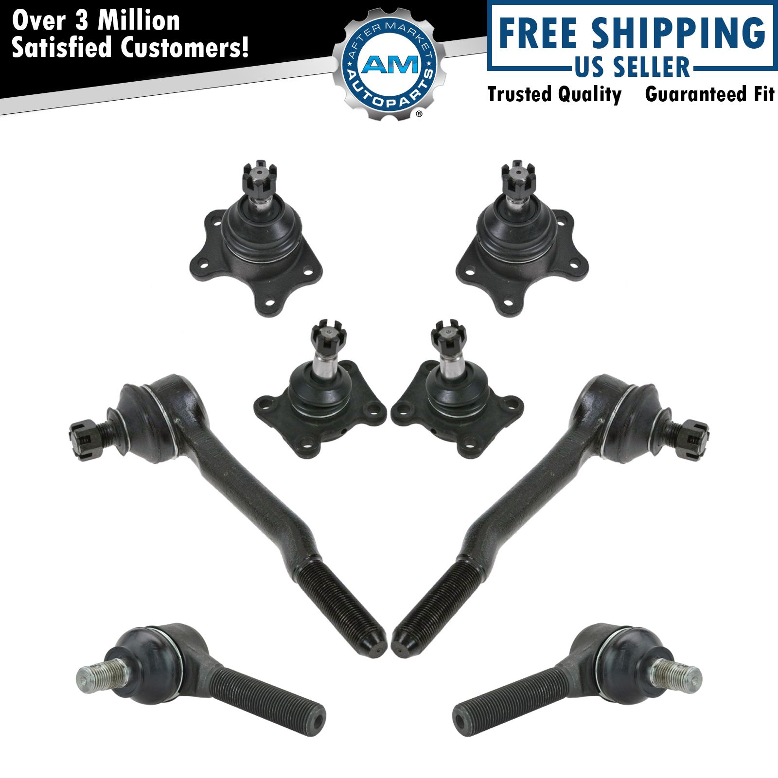 8 Piece Kit Ball Joint Tie Rod LH RH Set for T100 4Runner Pickup Truck SUV 4WD