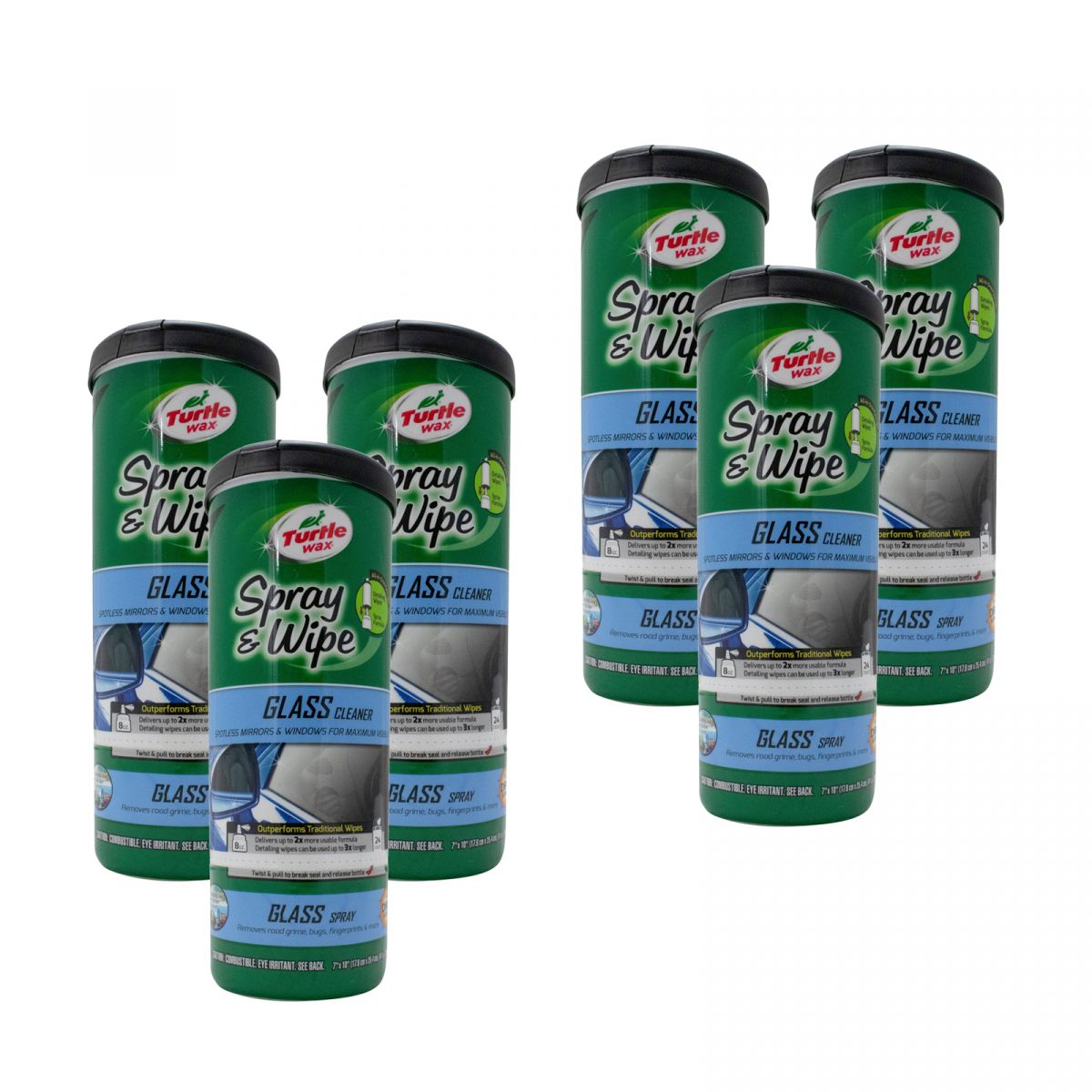 Turtle 50938 Wax Spray & Wipe Glass Cleaner 24 Count New Case 6 Pack eBay