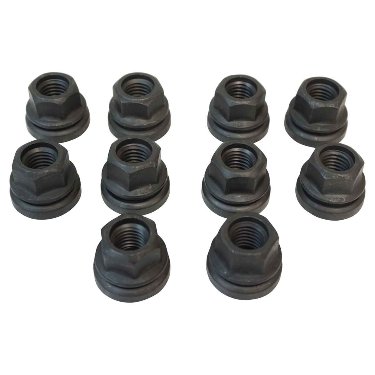 Flanged Flat Face Wheel Lug Nut Steel Kit Set of 32 for Ford Lincoln