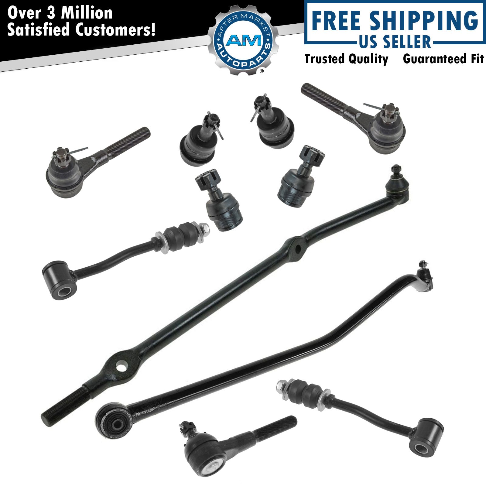 11 Piece Kit Ball Joint Tie Rod Track Sway Bar Link for Grand Cherokee ZJ 4.0L