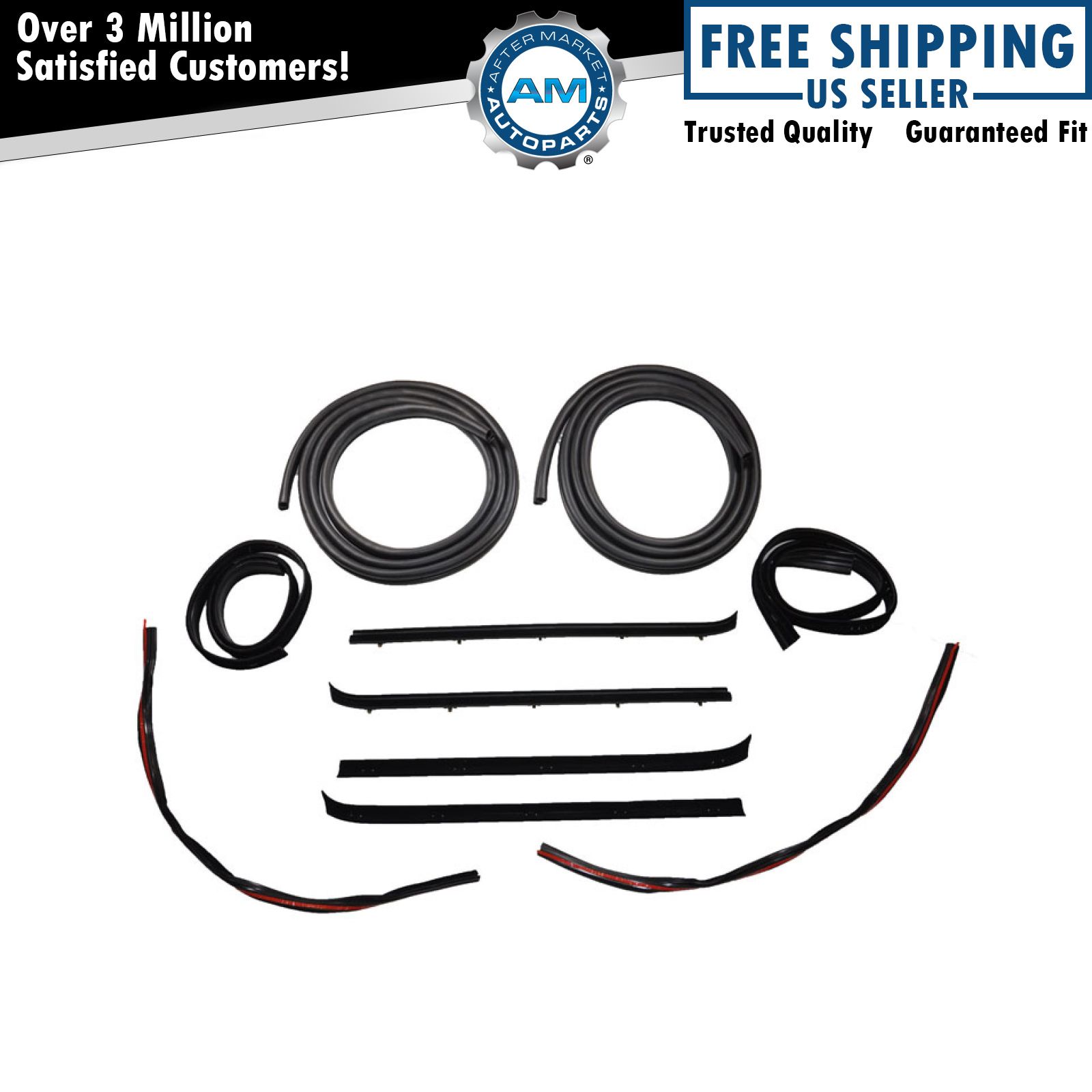Door And Window Run Channel Sweep Felt Seal Kit for 73-80 GMC Chevy Pickup Truck