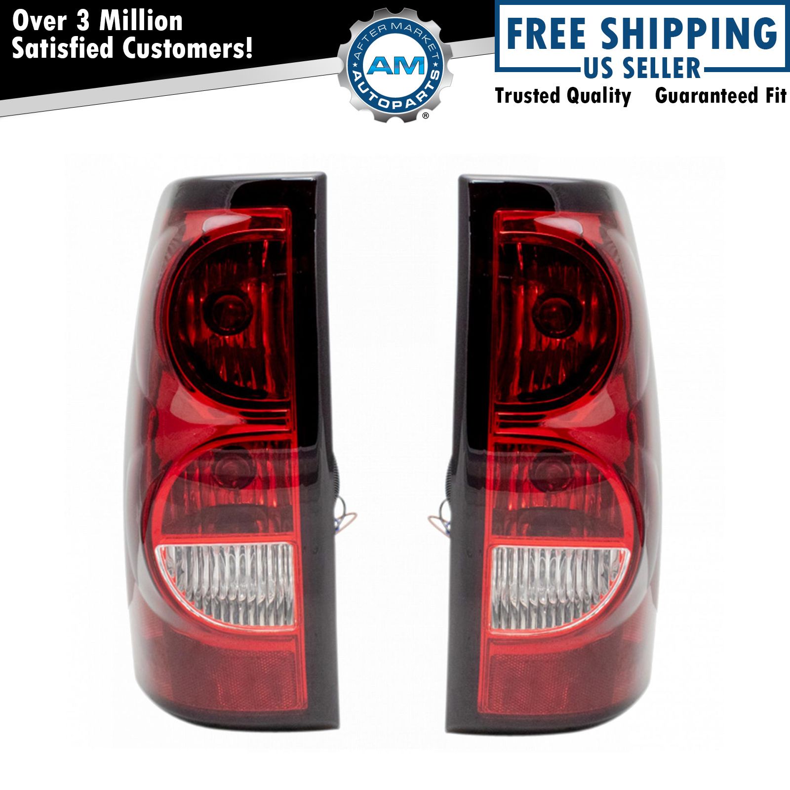 Tail Light Set Fits 2004-2007 Chevrolet Silverado 1500 2004 Silverado 2500 3500