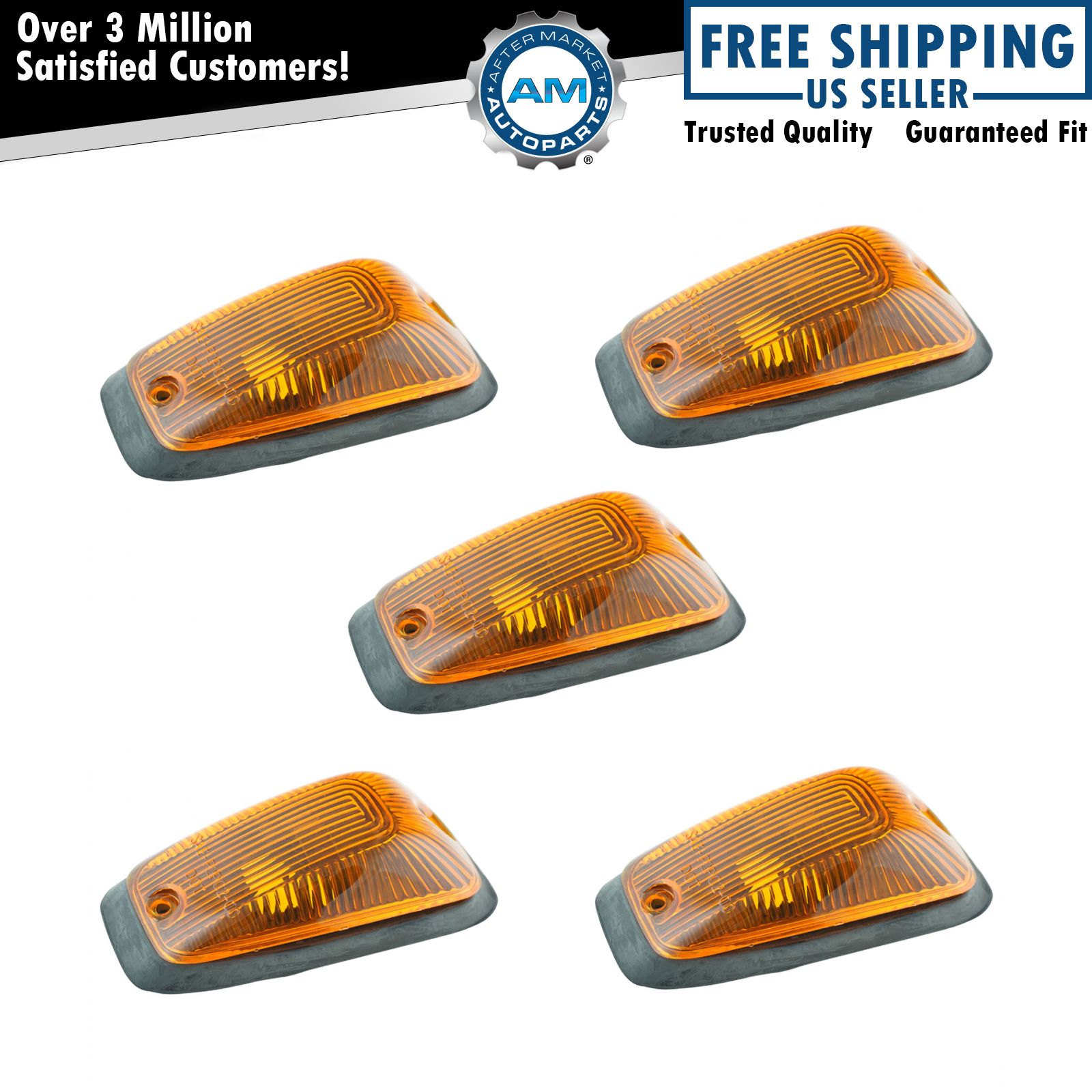 Dorman Cab Roof Parking Marker Clearance Lights 5 Piece Kit for Chevy GMC Truck