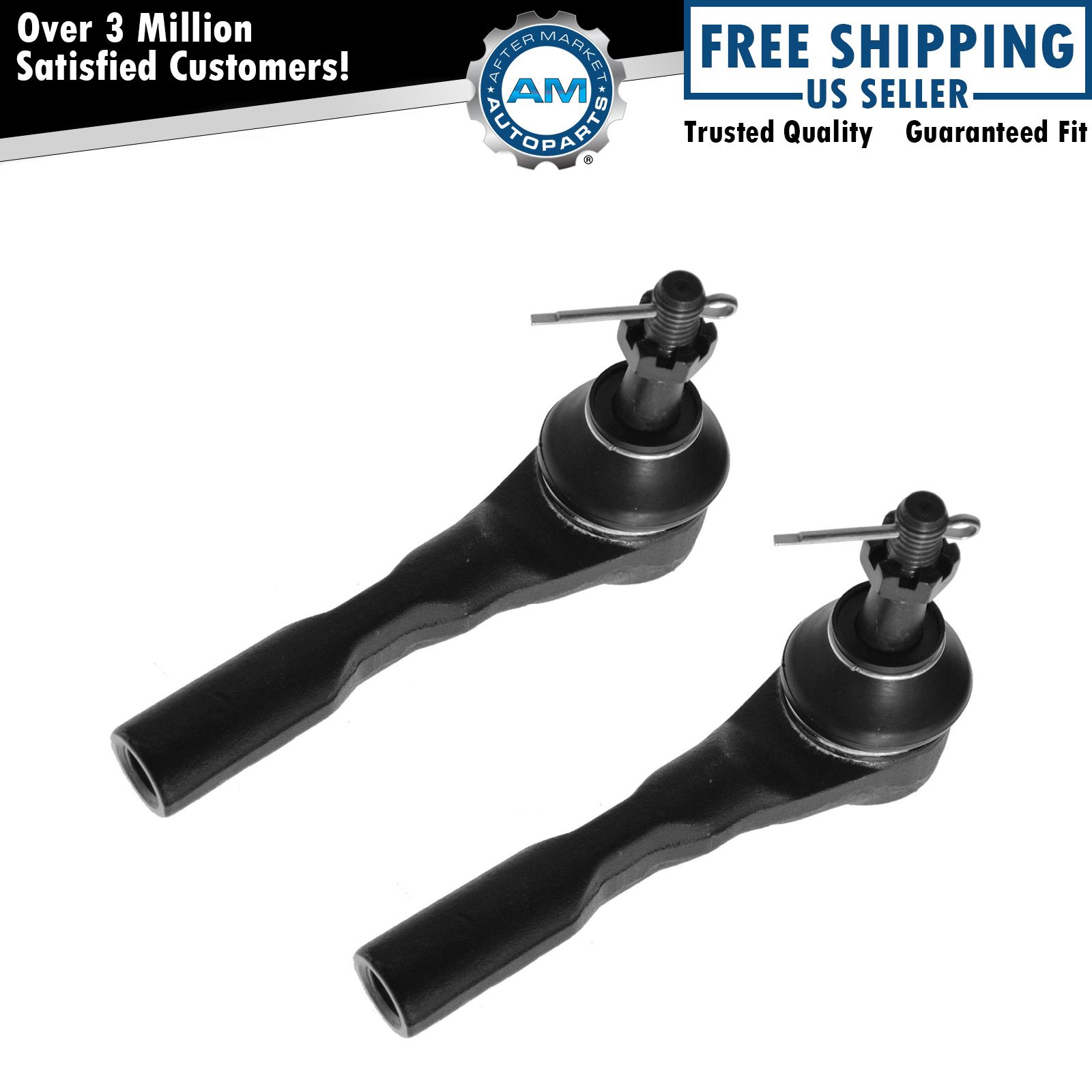 Front Outer Tie Rod End Left LF & Right RF Pair Set of 2 For Malibu G6 Aura