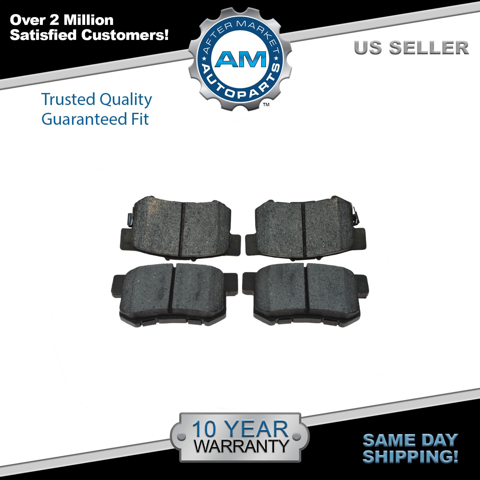 Nakamoto Rear Premium Posi Semi Metallic Brake Pad Kit for Honda Acura Suzuki