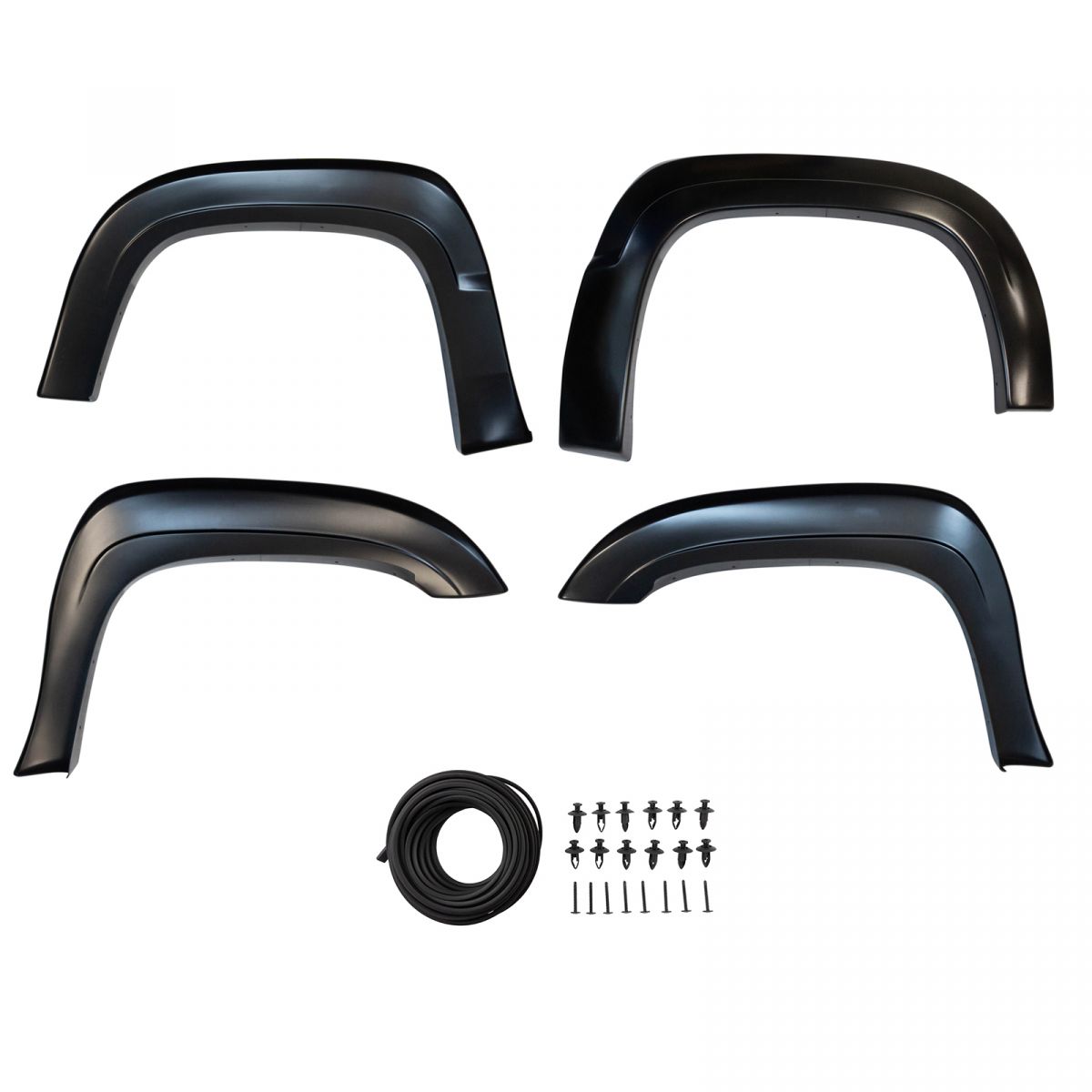 Fender Flare Kit Bolt On Factory Style Smooth Black Set of 4 for
