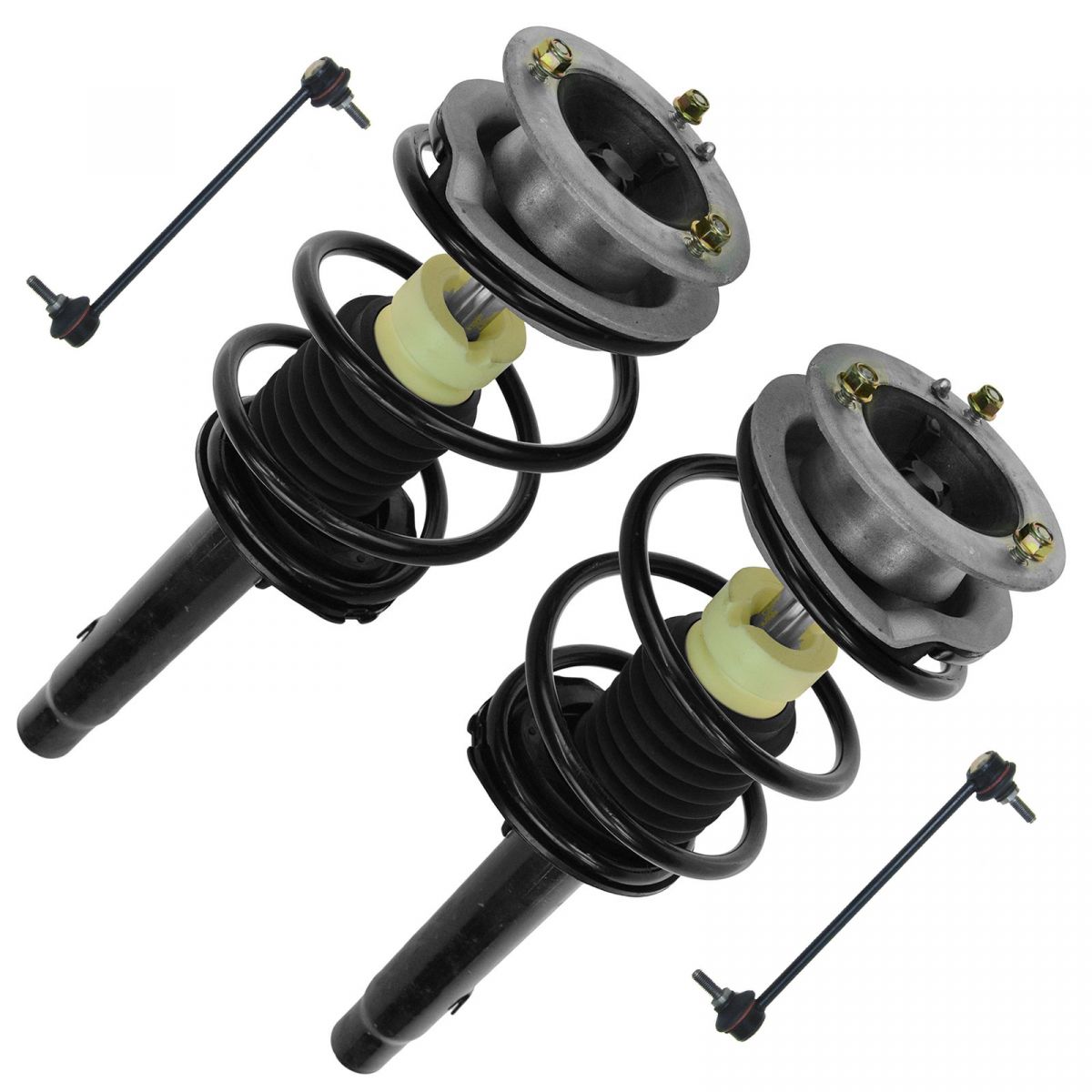 4 Piece Kit Shock Strut Coil Spring Stabilizer Sway Bar End Link LH RH