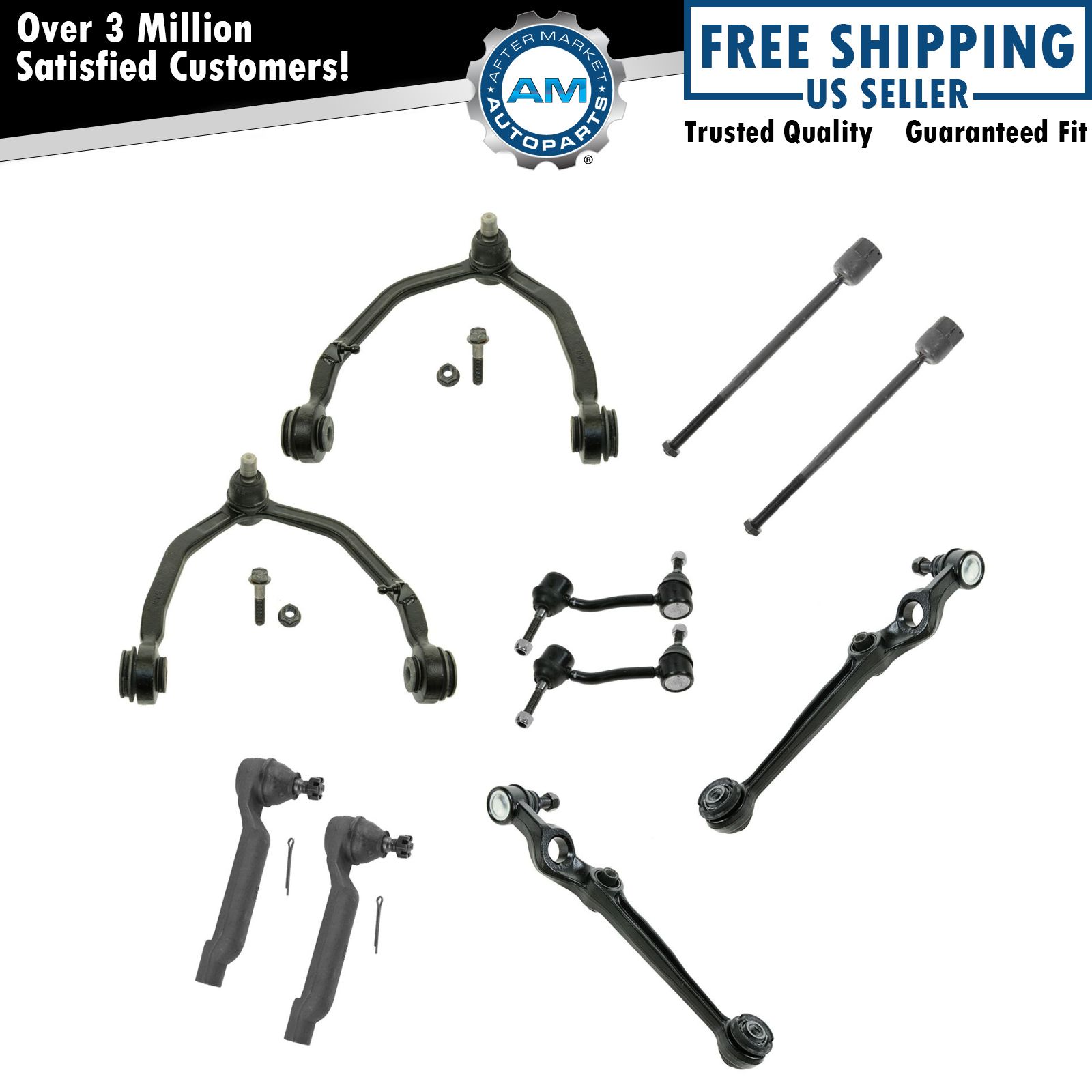 Steering & Suspension Kit Front LH RH Set of 10 for 93-98 Lincoln Mark VIII