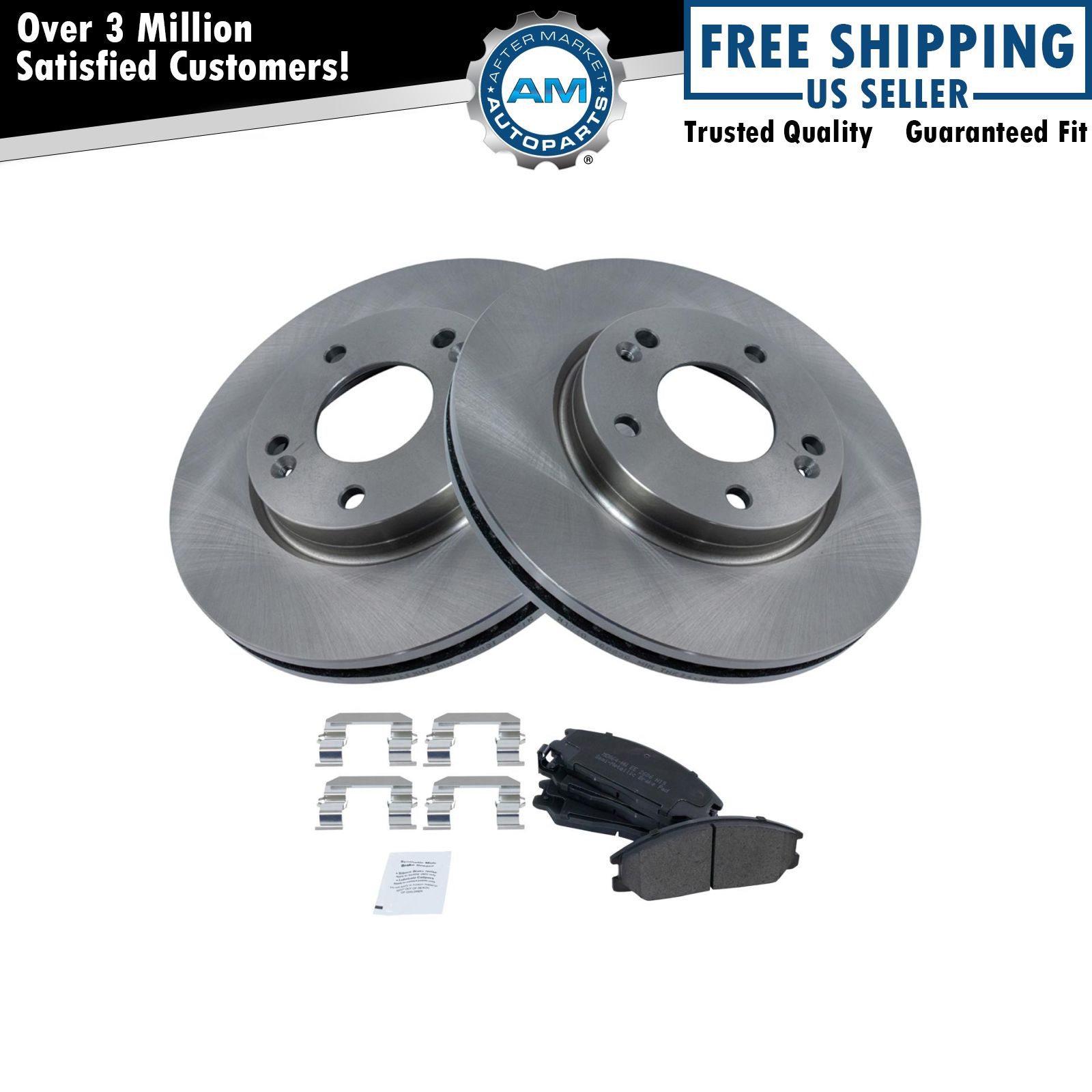 Front Brake Pad & Rotor Kit Fits 2001-2005 Hyundai Santa Fe