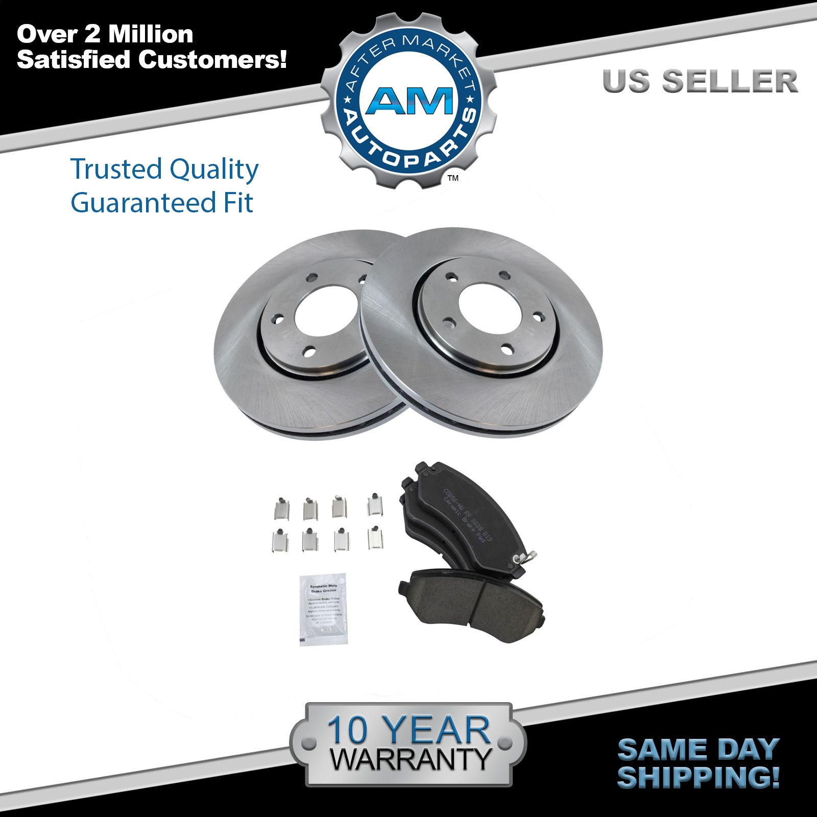 Front Ceramic Brake Pad Amp Rotor Kit For Chrysler Dodge