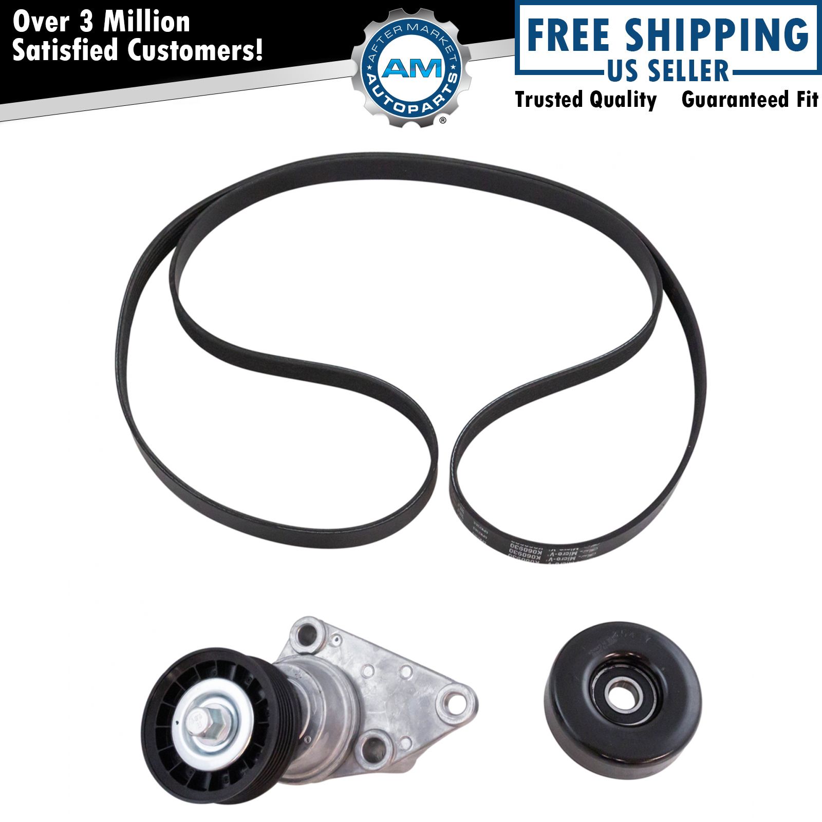 Gates Alternator Drive Belt Component Kit for Cadillac Chevy GMC Truck SUV New