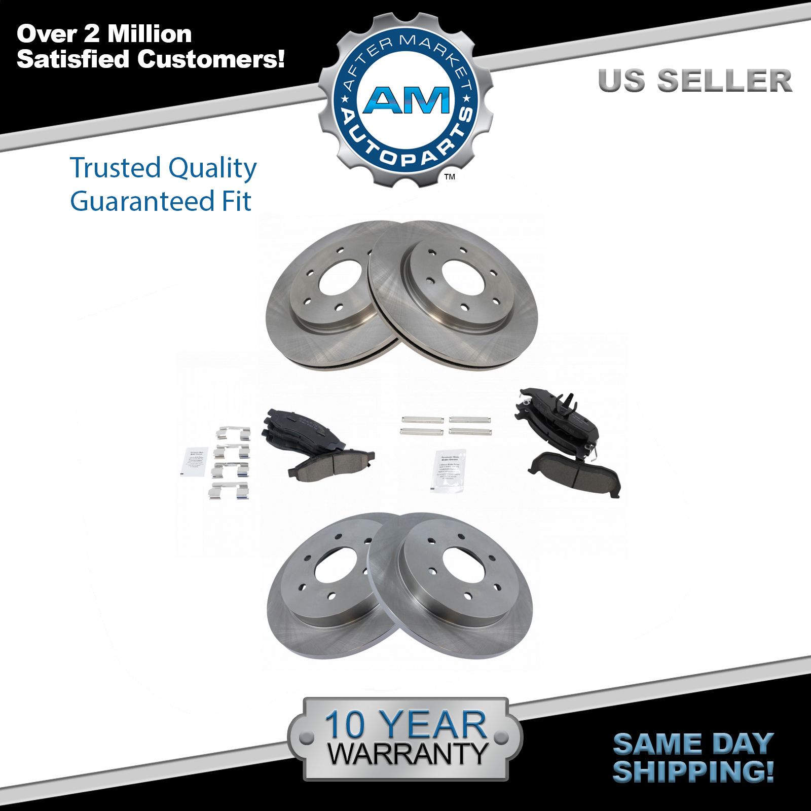 Front and Rear OE Brake Rotors /& Ceramic Pads Pair For QX56 NISSAN ARMADA TITAN