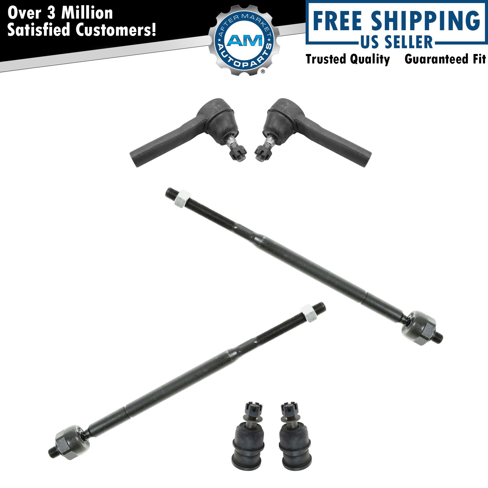 Tie Rod End Inner Outer & Ball Joint Lower Kit LH RH Set of 6 for