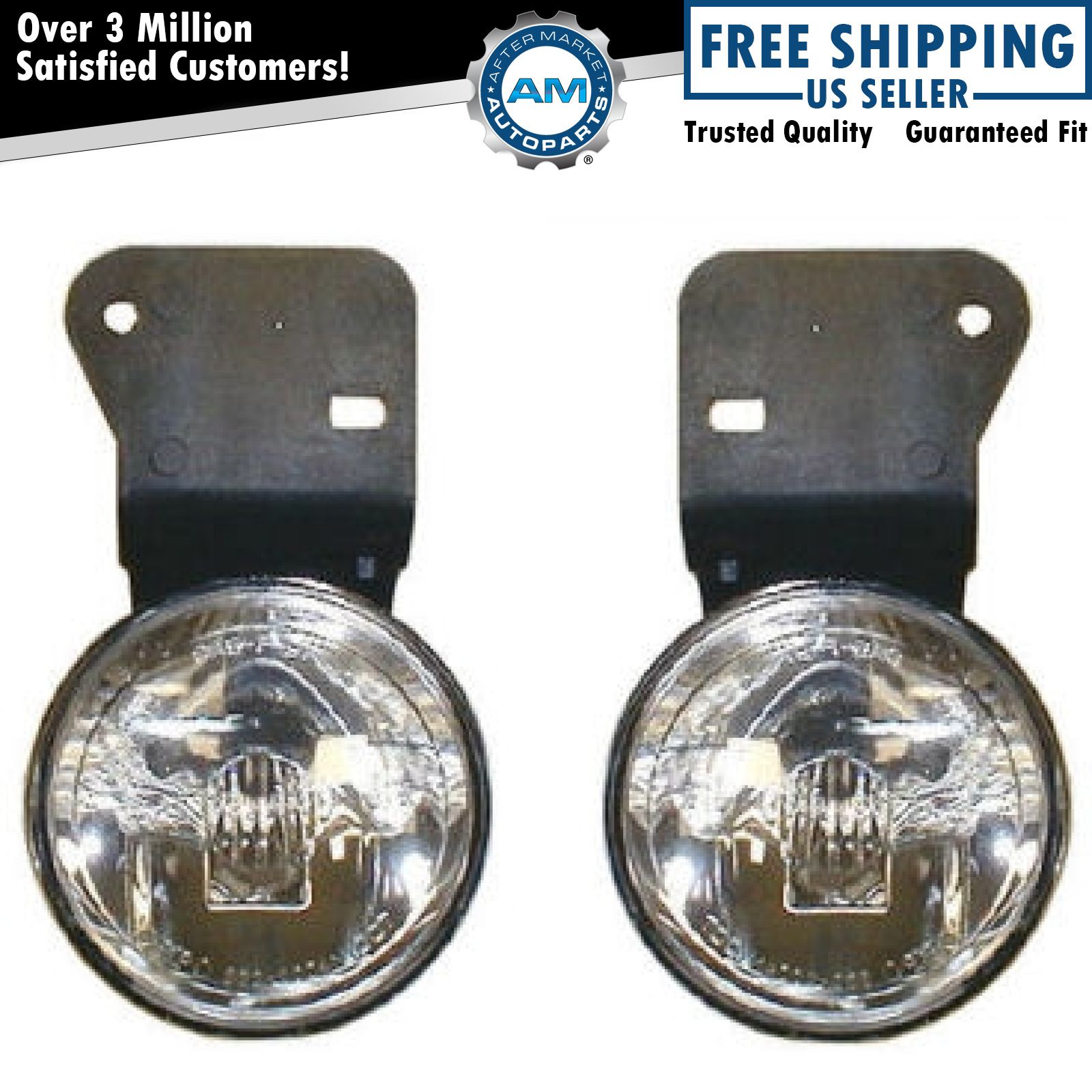 Fog Driving Lights Lamps Left & Right Pair Set NEW for 99-05 Pontiac Grand Am