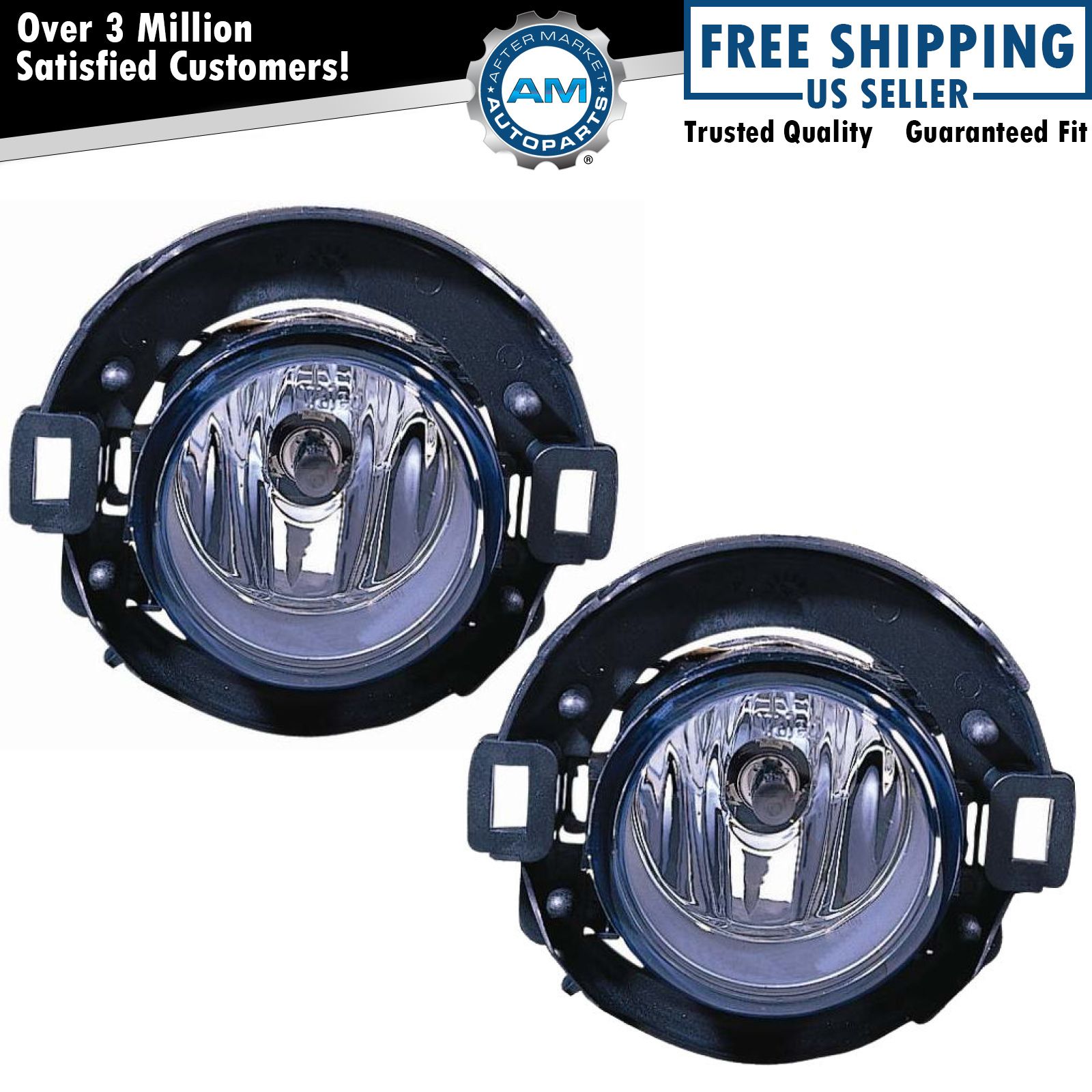 Fog Driving Lights Lamps Left & Right Pair Set for Nissan Frontier Xterra