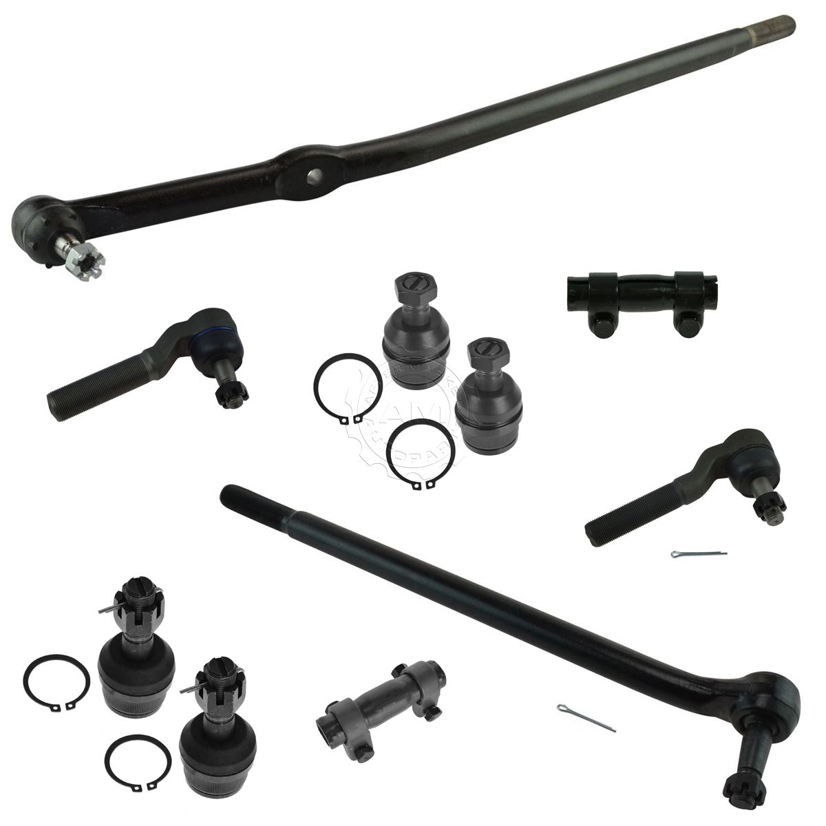 Front Steering & Suspension Kit Ball Joints Tie Rods Center Links for