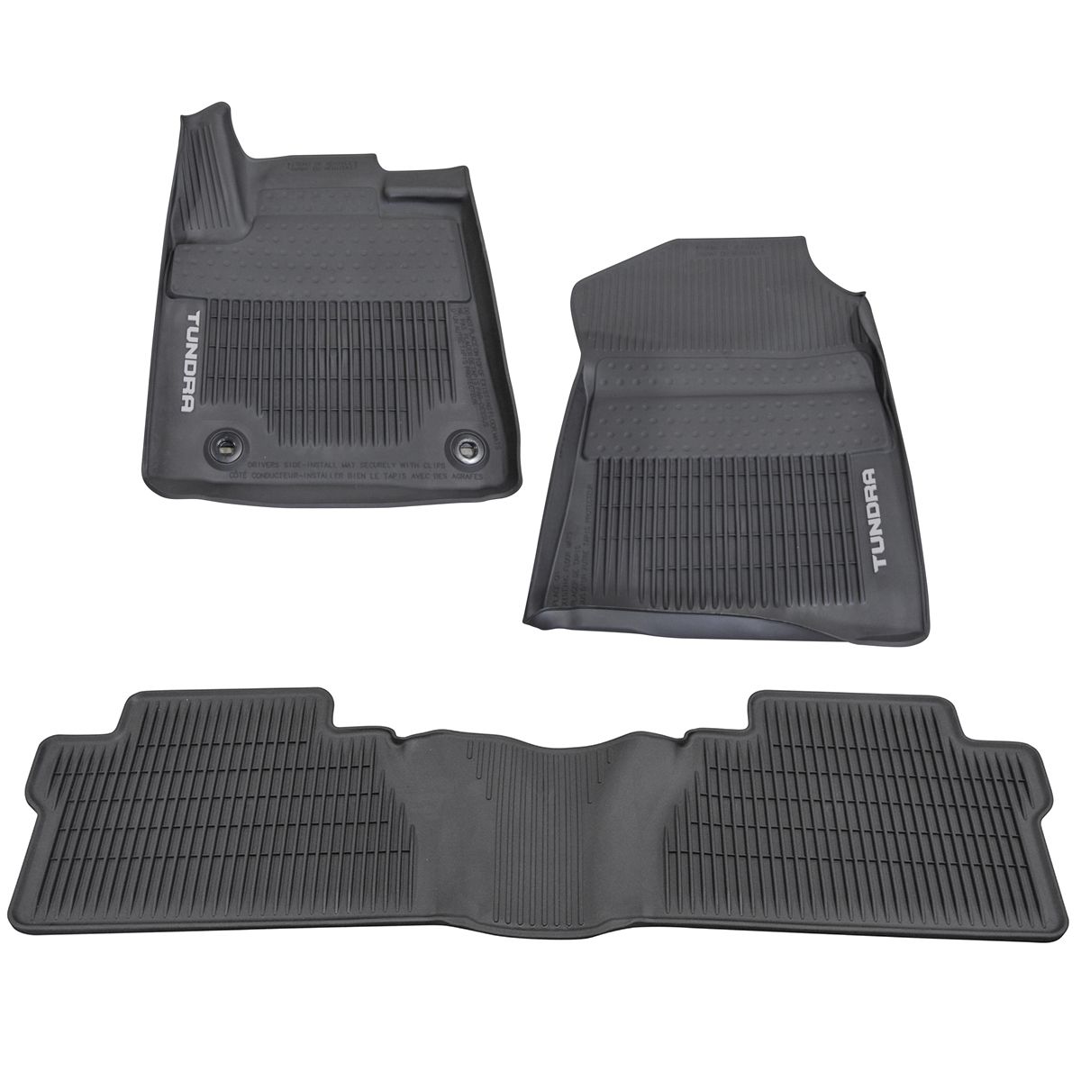 Oem Front Rear Black All Weather Floor Mat Set Of 3 For Tundra