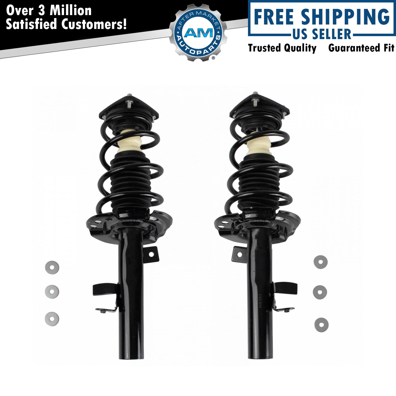 Front Strut & Spring Set Driver & Passenger Sides For 13-18 Ford Focus