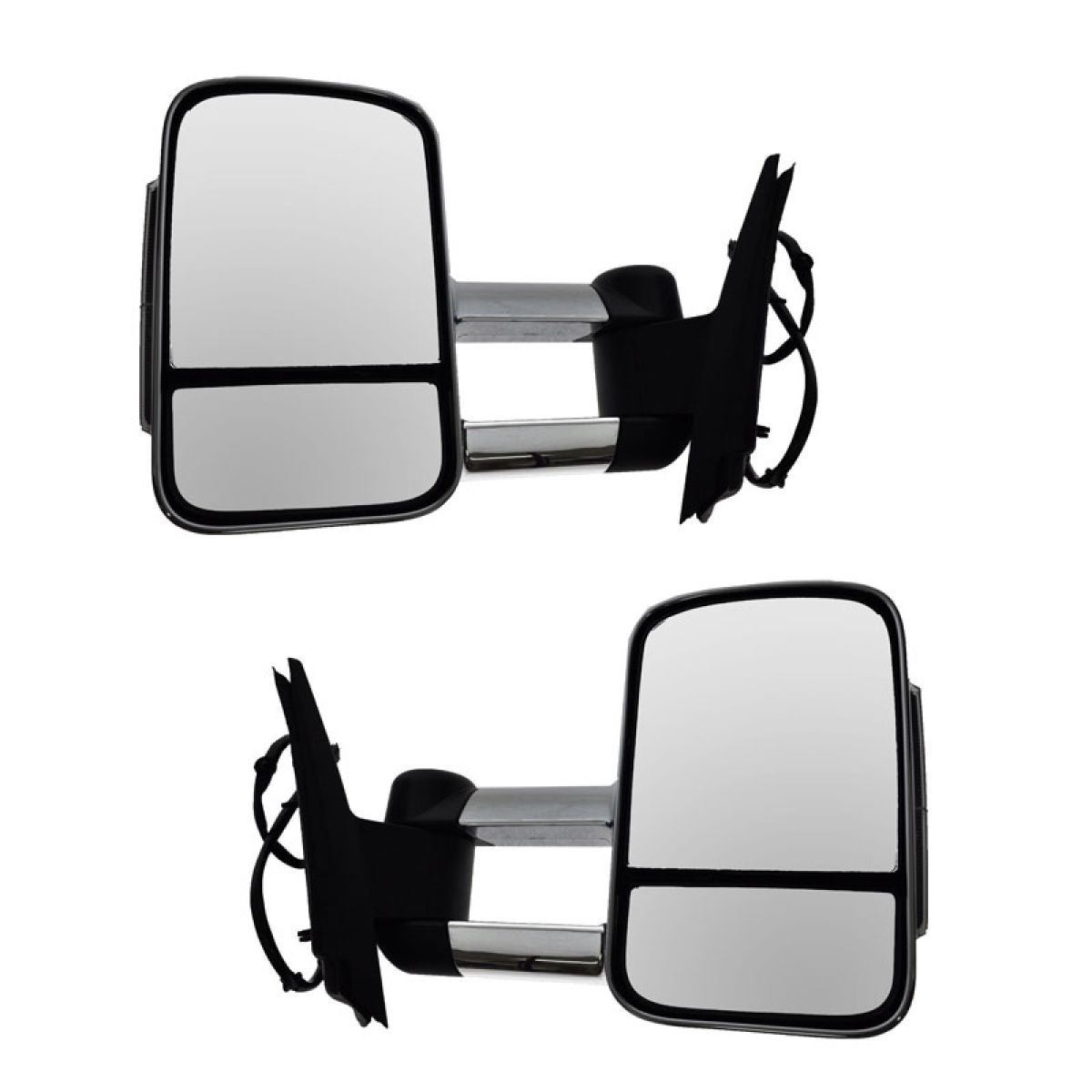 Towing Power Heated Turn Signal Side Mirrors Chrome Pair Set for Chevy GMC Truck eBay