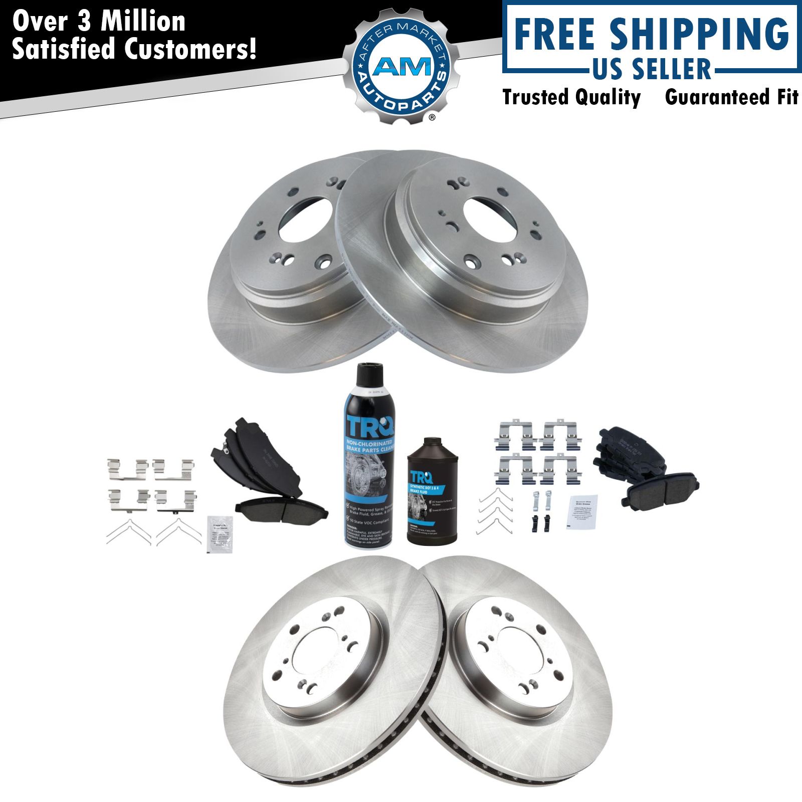 <b>Dot 3 & 4 Ceramic Brake Pad & Rotor Kit</b>