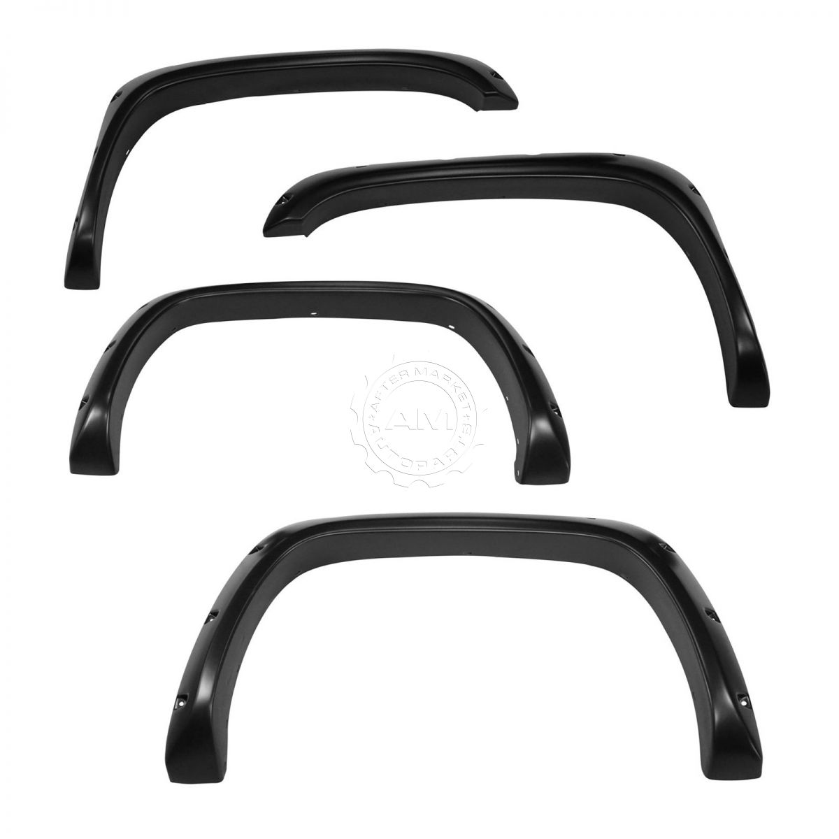 Fender Flare Kit Bolt On Pocket Rivet Style Smooth Set of 4 for Ram Pickup Truck